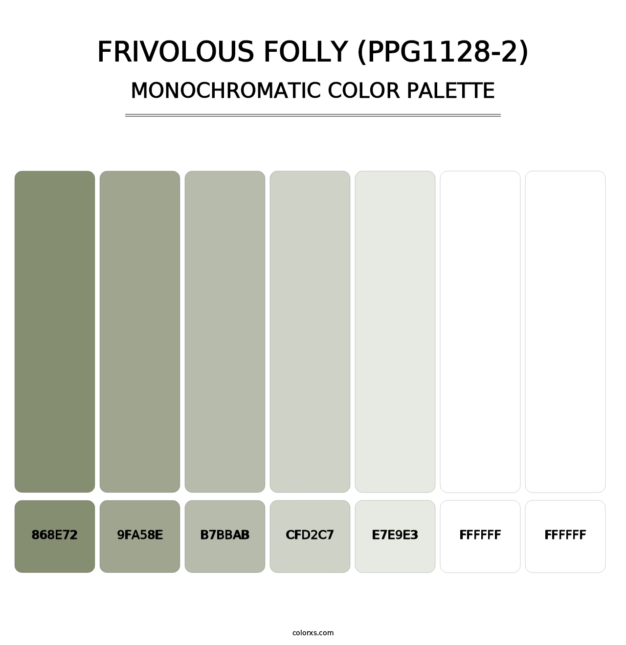Frivolous Folly (PPG1128-2) - Monochromatic Color Palette