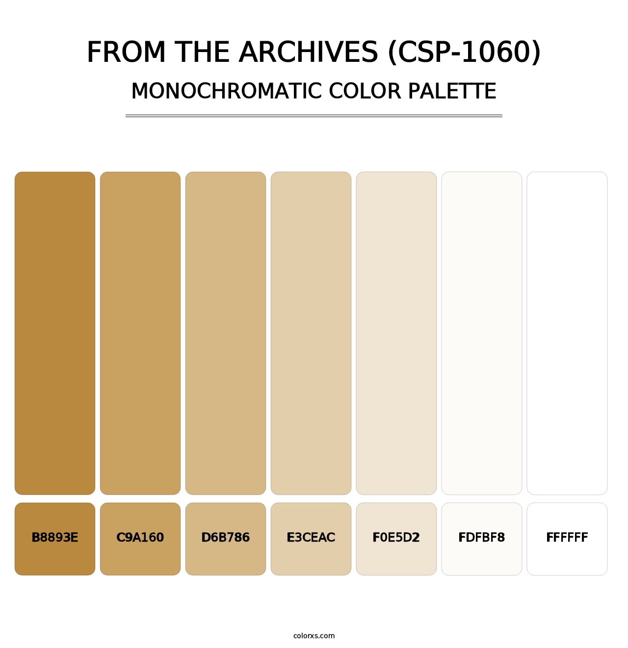 From the Archives (CSP-1060) - Monochromatic Color Palette