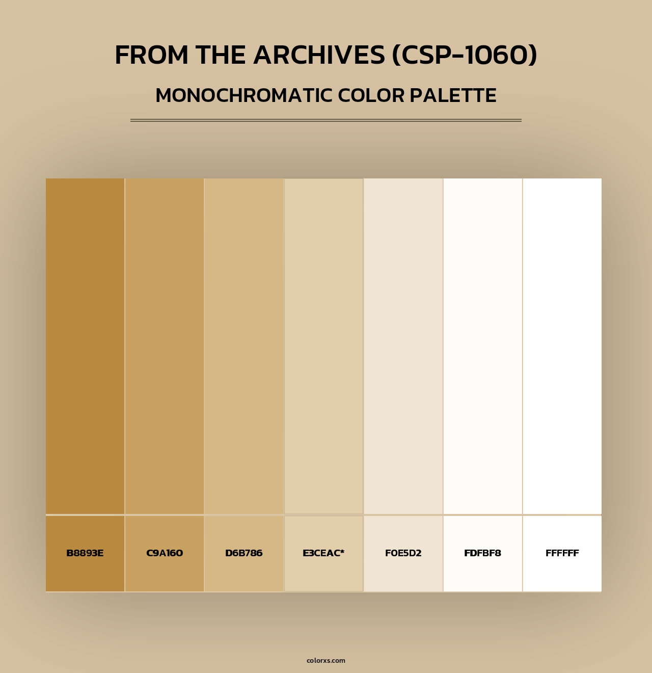 From the Archives (CSP-1060) - Monochromatic Color Palette
