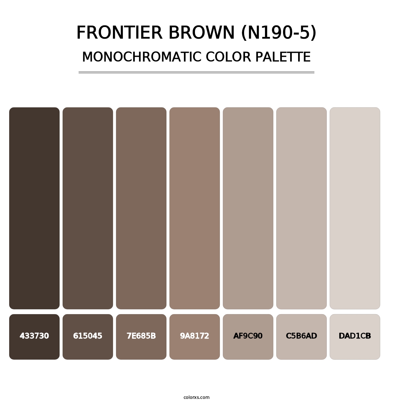 Frontier Brown (N190-5) - Monochromatic Color Palette