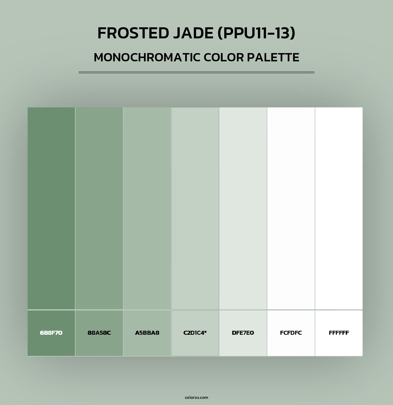 Frosted Jade (PPU11-13) - Monochromatic Color Palette