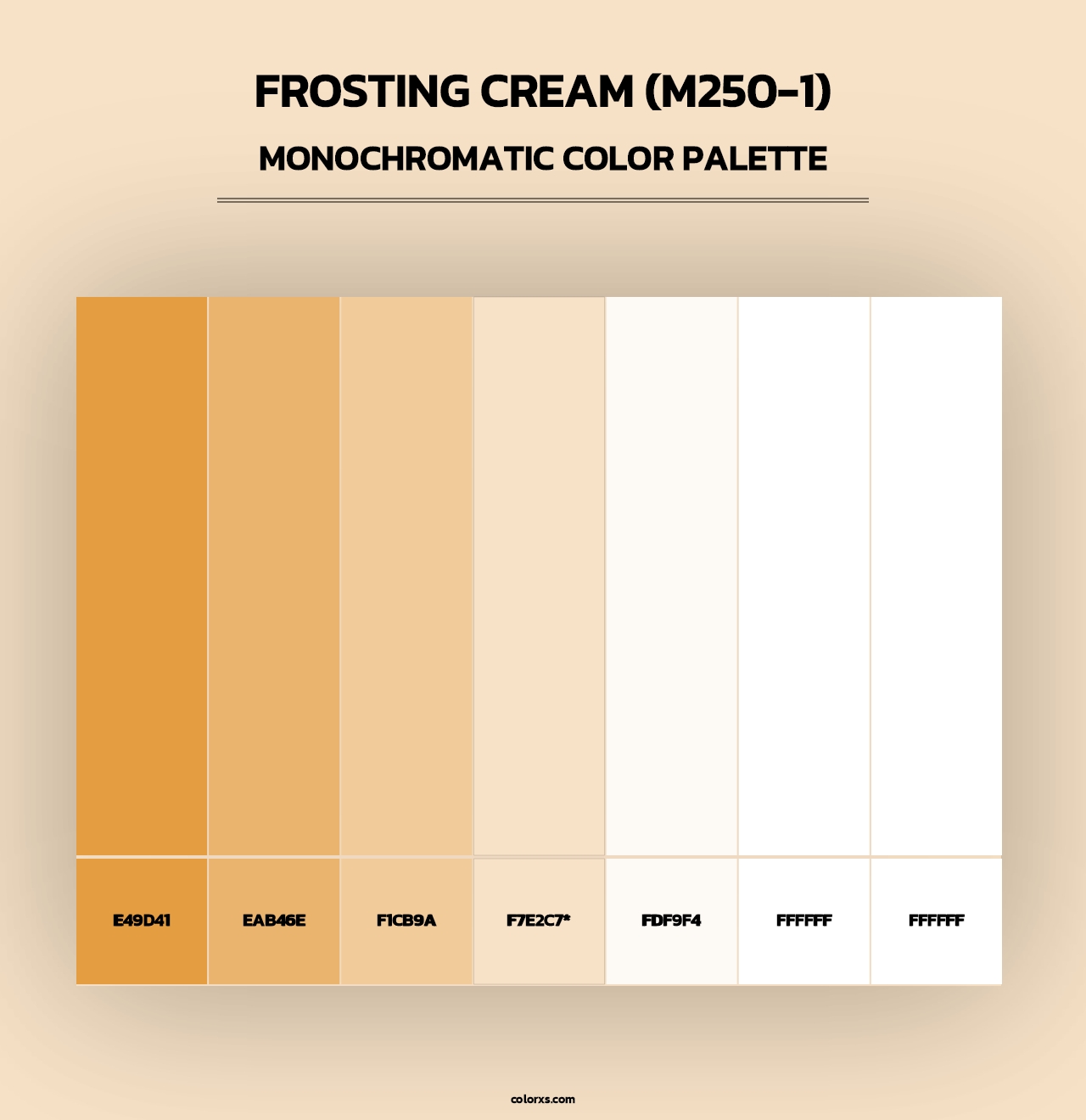 Frosting Cream (M250-1) - Monochromatic Color Palette