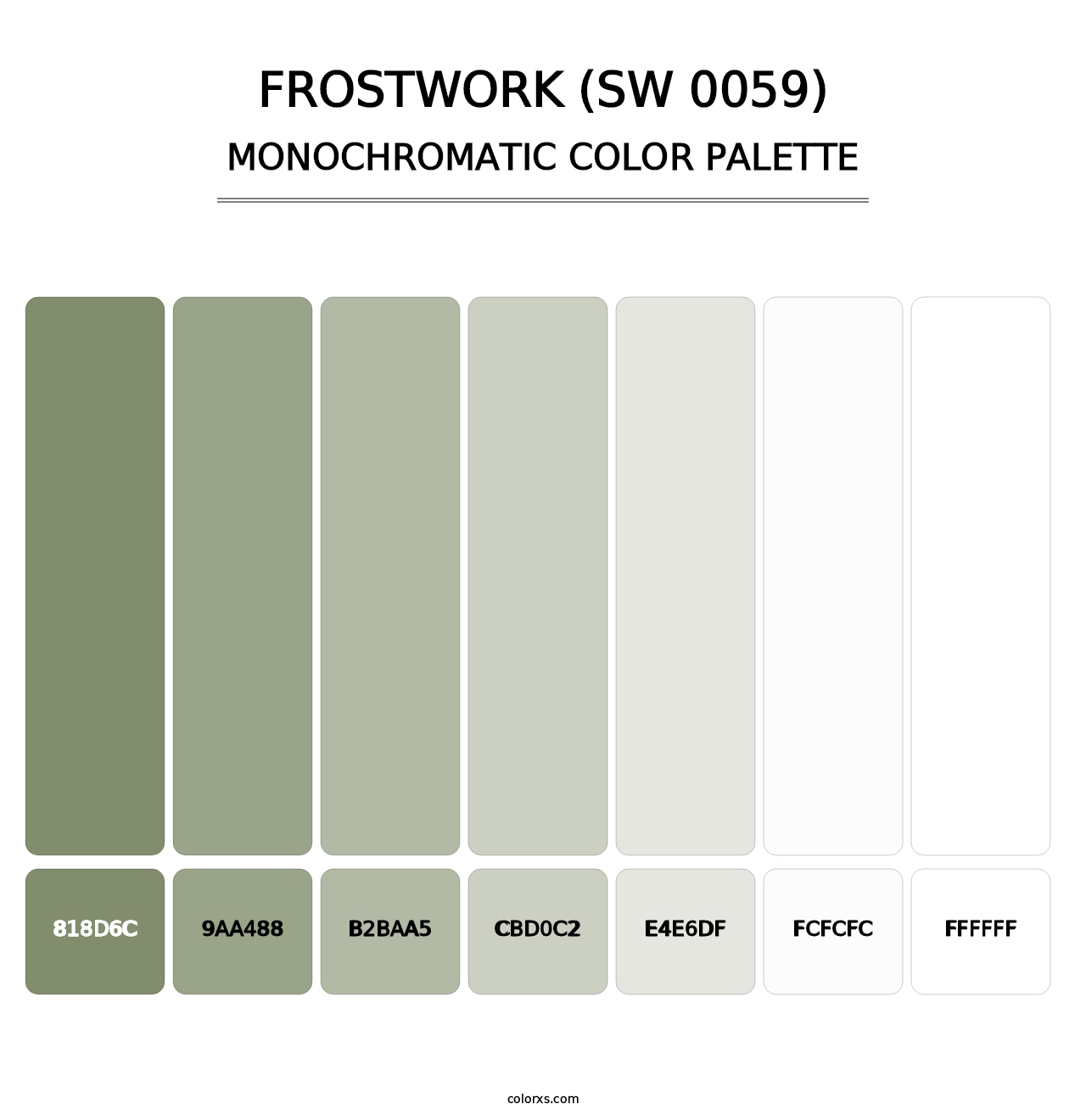 Frostwork (SW 0059) - Monochromatic Color Palette