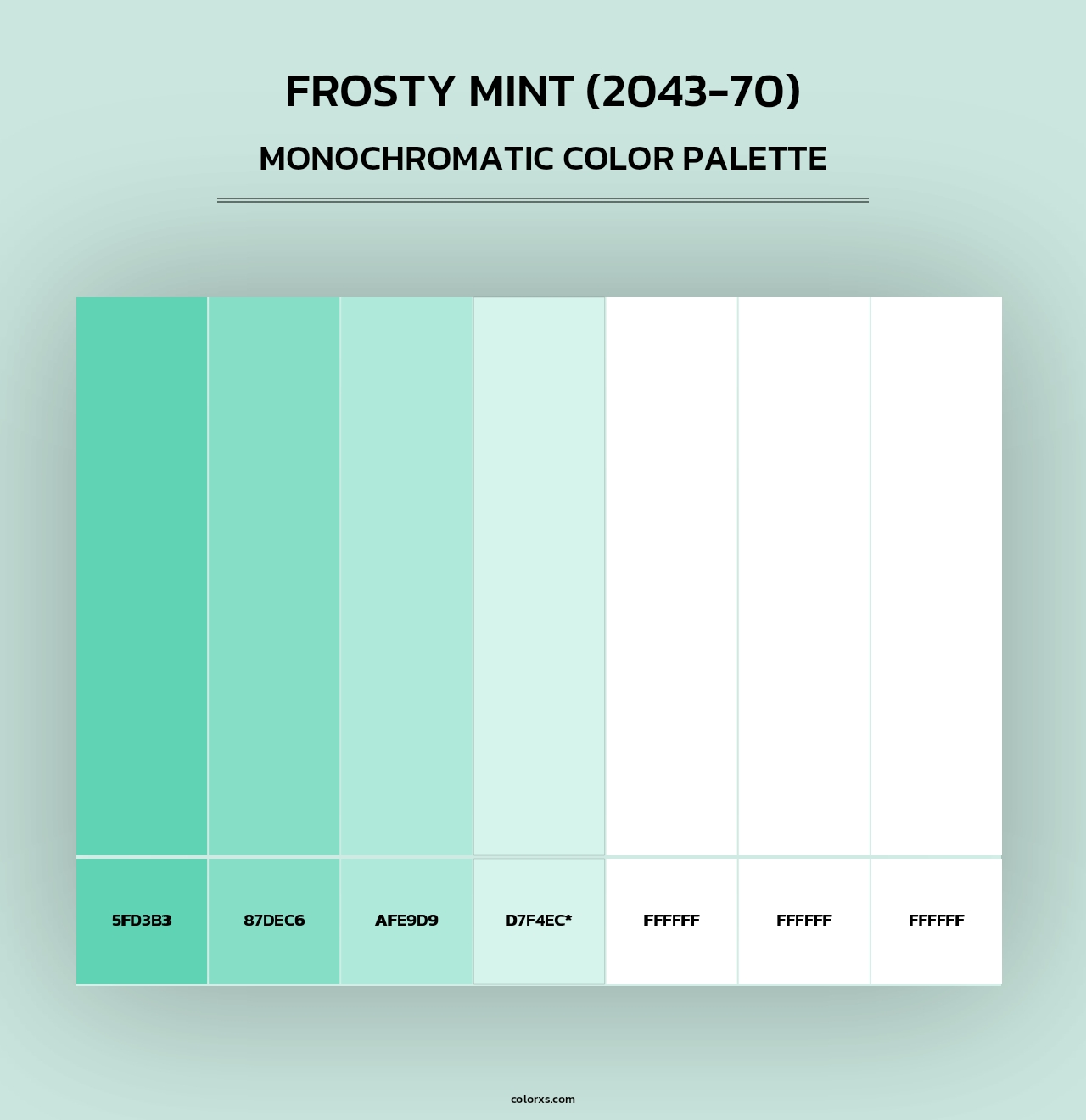 Frosty Mint (2043-70) - Monochromatic Color Palette