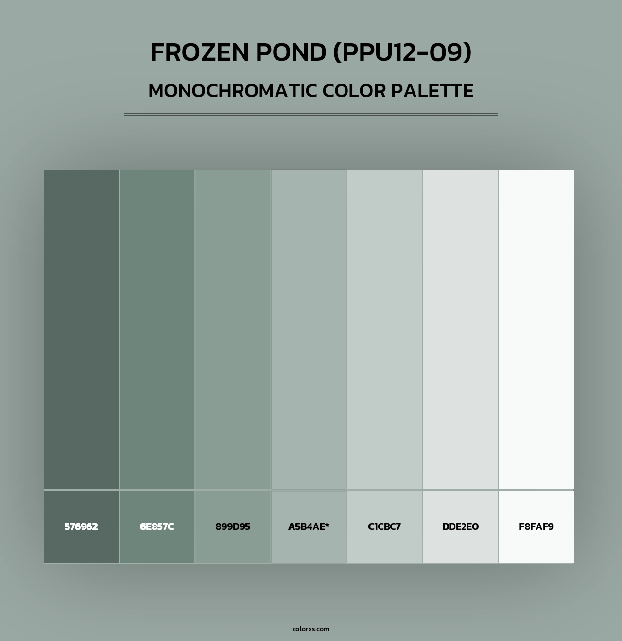 Frozen Pond (PPU12-09) - Monochromatic Color Palette