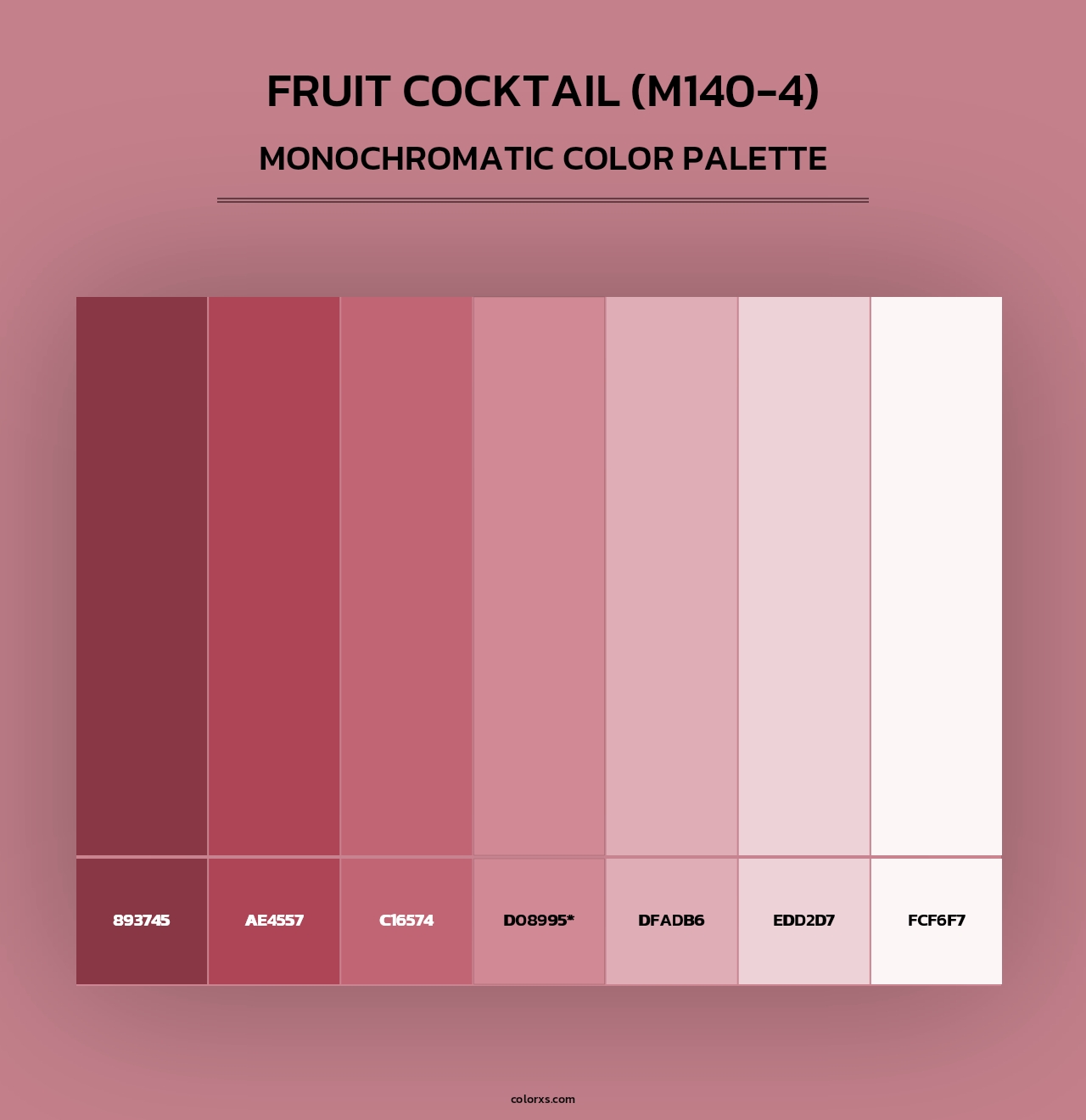 Fruit Cocktail (M140-4) - Monochromatic Color Palette