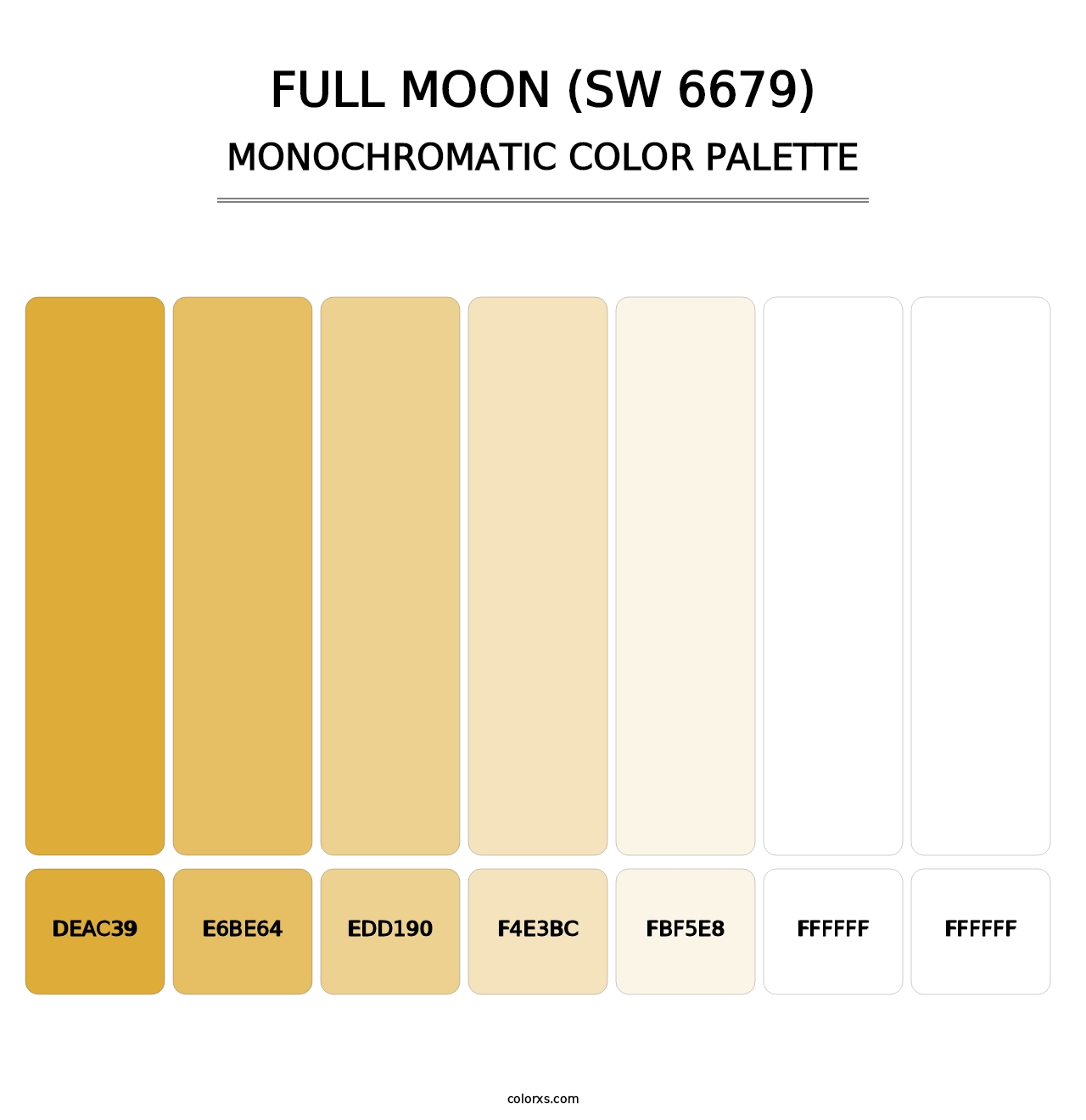 Full Moon (SW 6679) - Monochromatic Color Palette