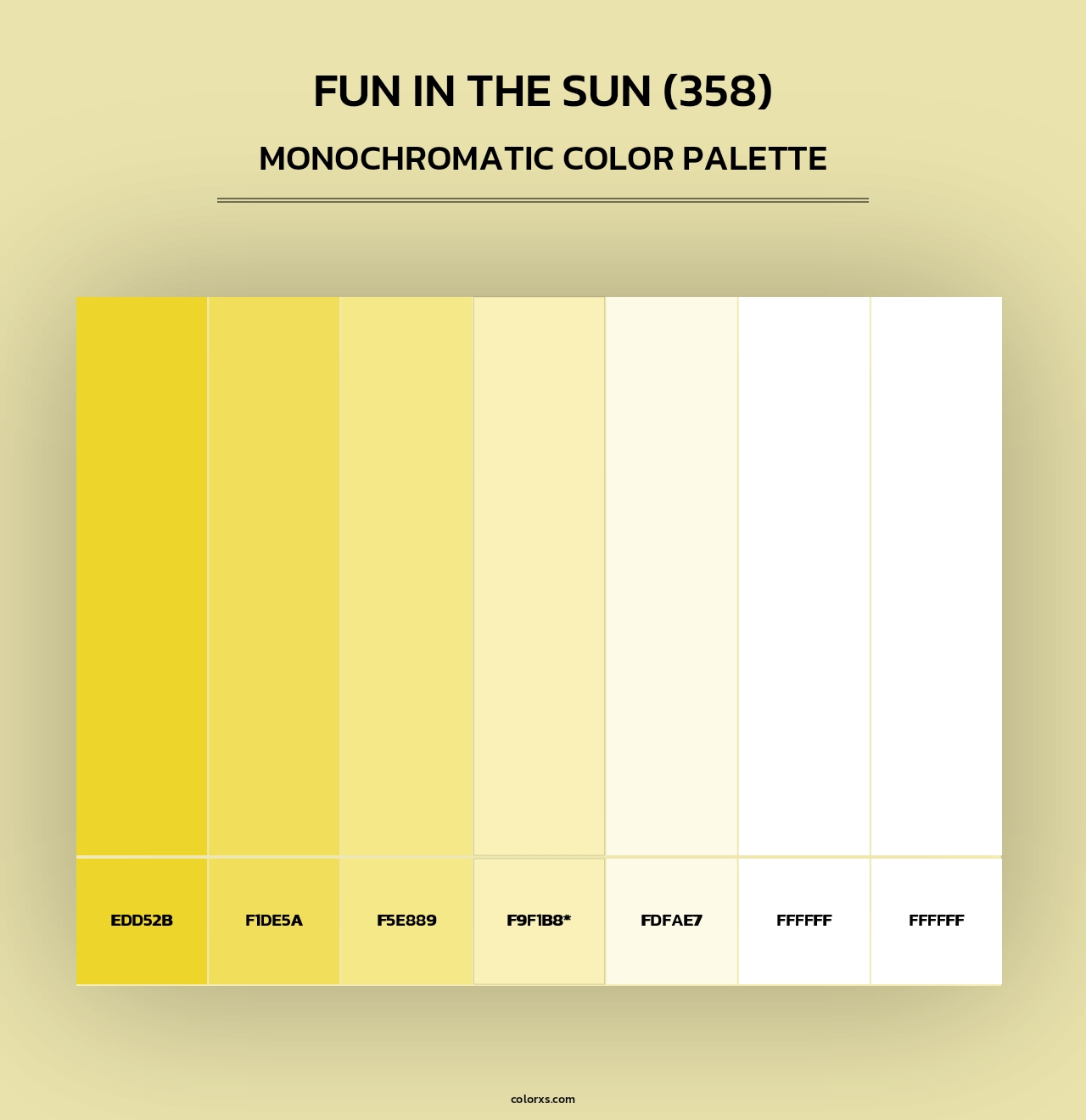 Fun in the Sun (358) - Monochromatic Color Palette