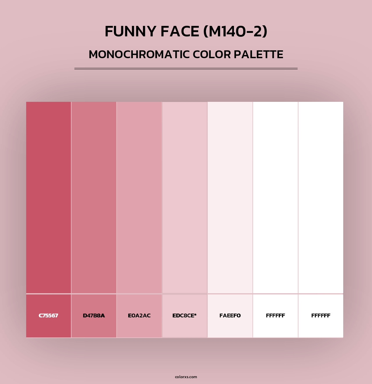 Funny Face (M140-2) - Monochromatic Color Palette