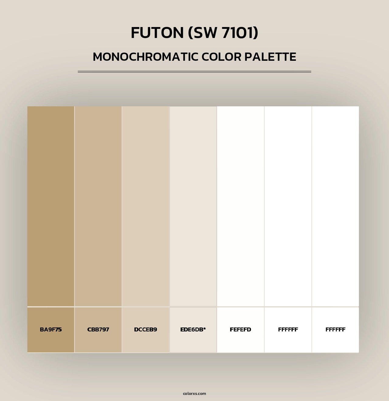 Futon (SW 7101) - Monochromatic Color Palette