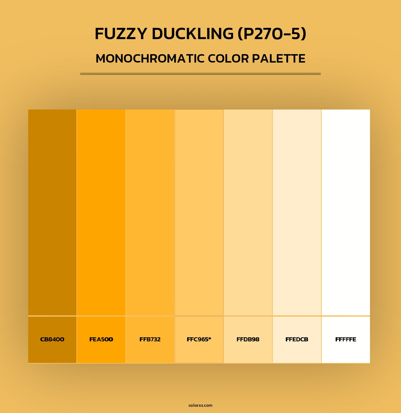 Fuzzy Duckling (P270-5) - Monochromatic Color Palette