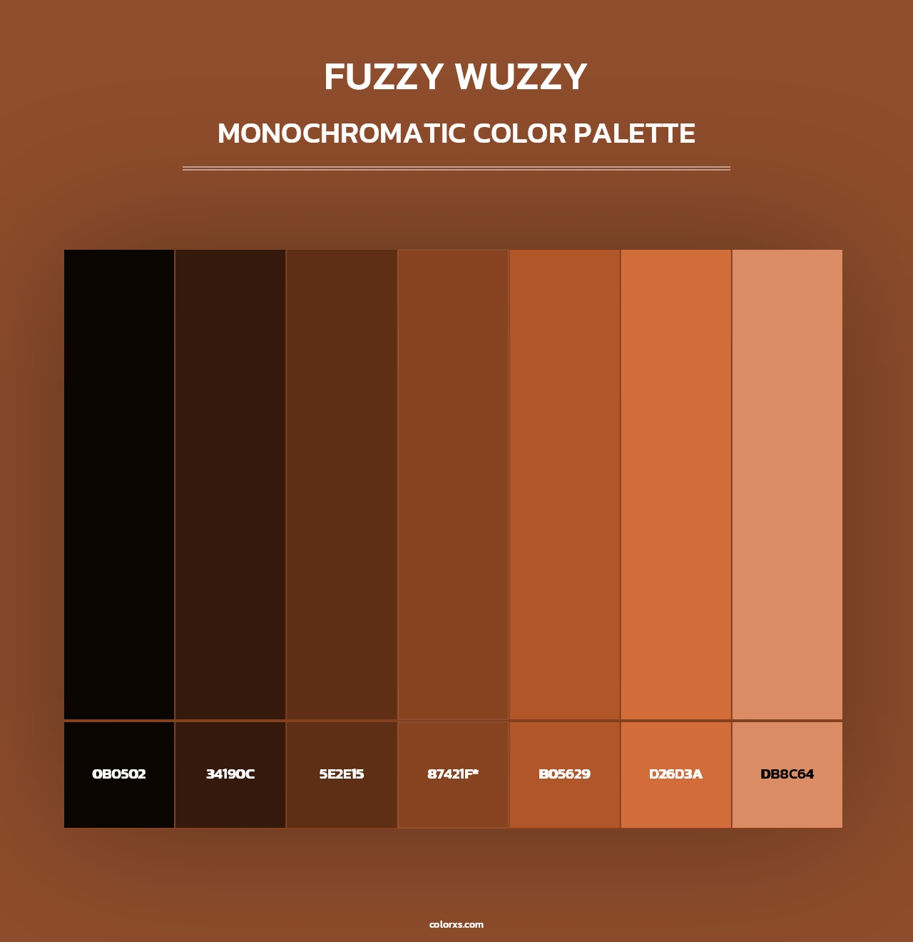 Fuzzy Wuzzy - Monochromatic Color Palette