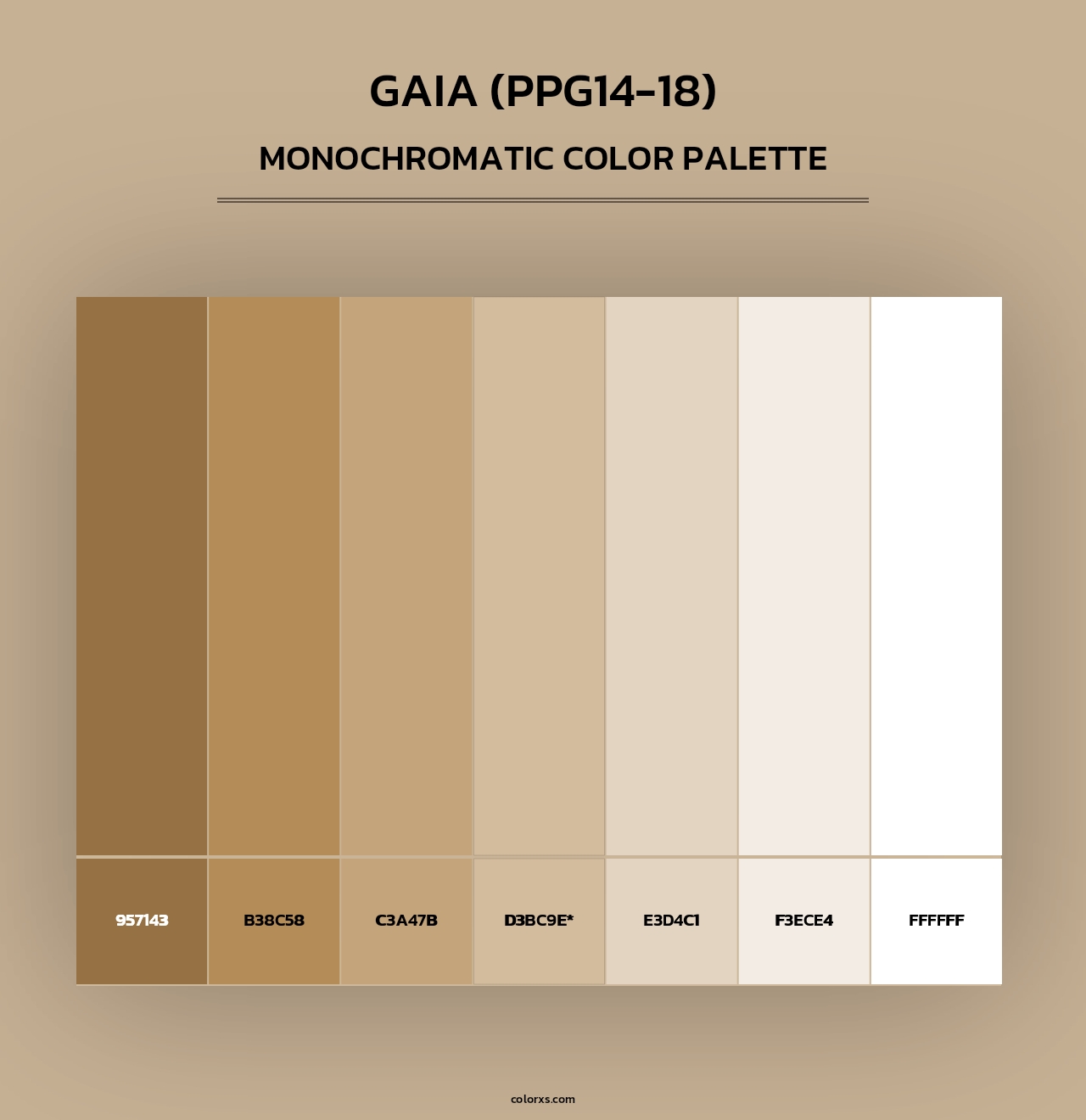 Gaia (PPG14-18) - Monochromatic Color Palette