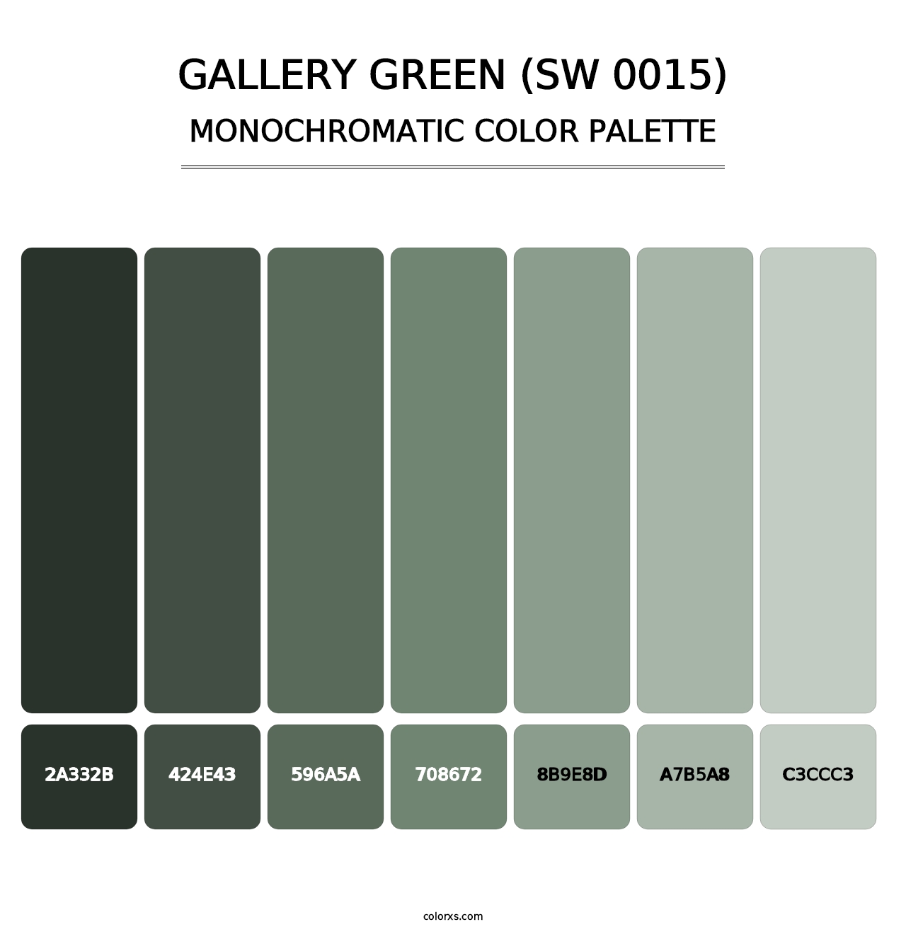Gallery Green (SW 0015) - Monochromatic Color Palette