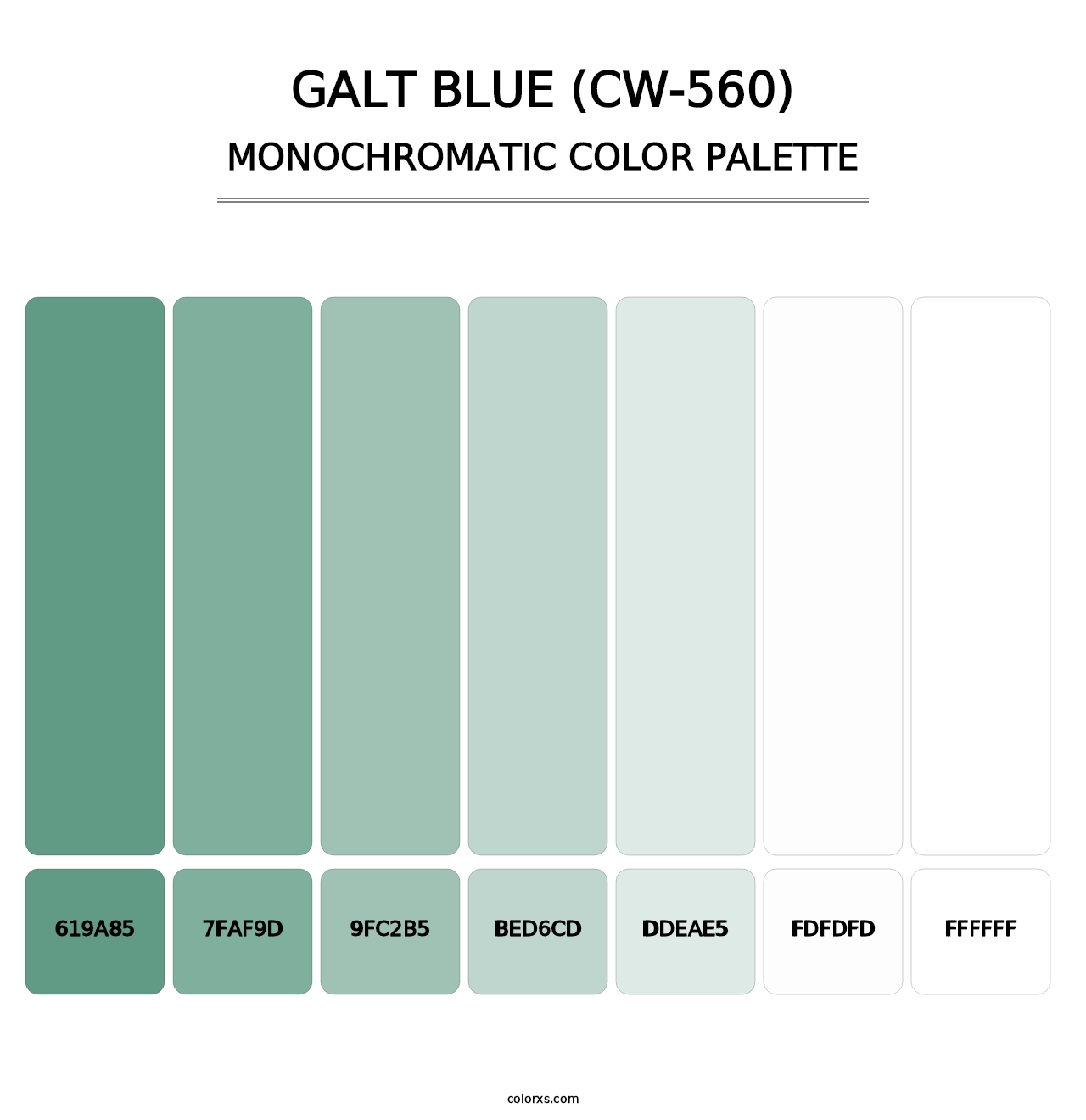 Galt Blue (CW-560) - Monochromatic Color Palette