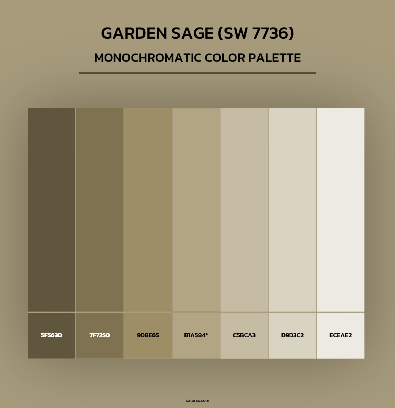 Garden Sage (SW 7736) - Monochromatic Color Palette