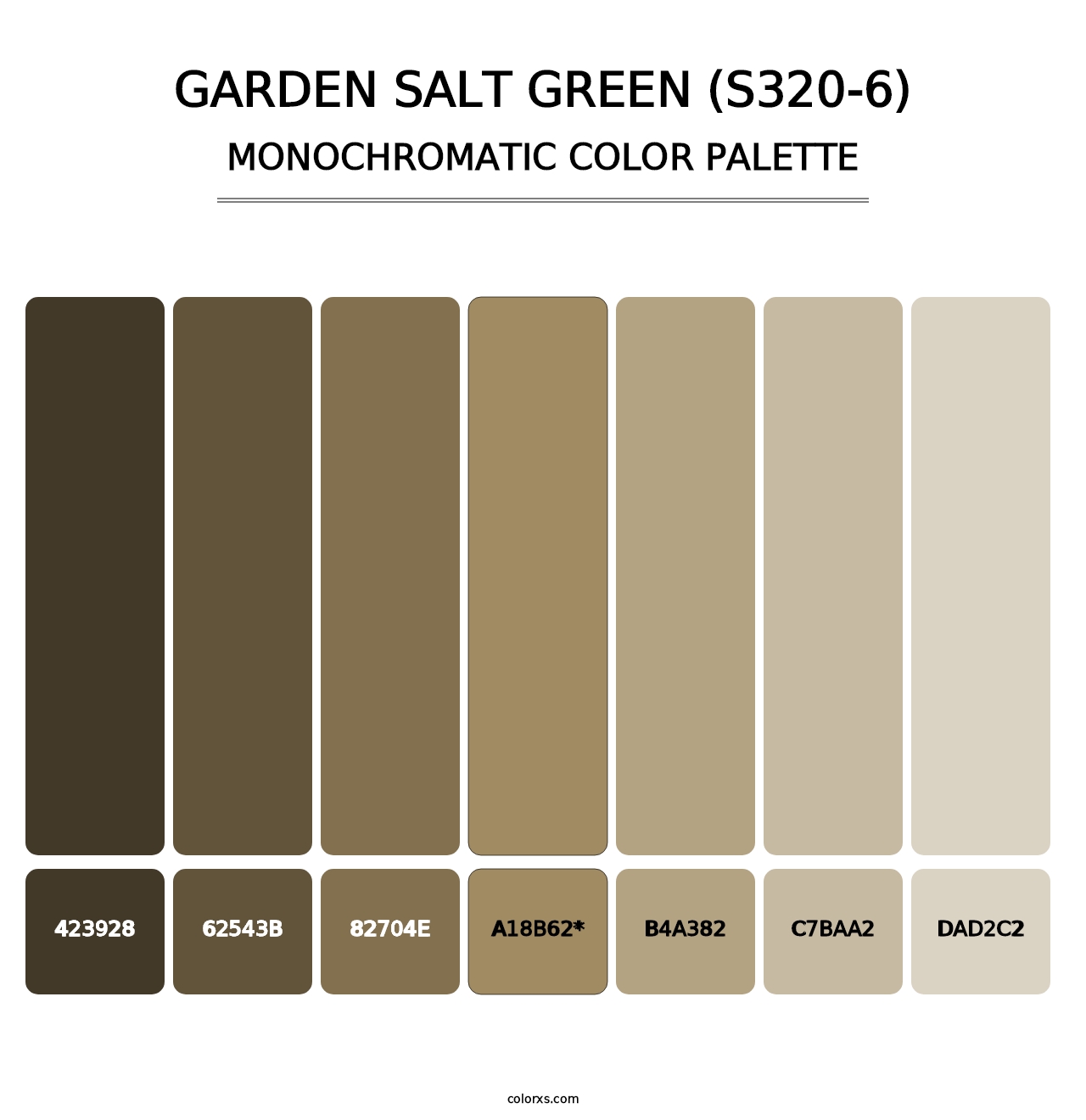 Garden Salt Green (S320-6) - Monochromatic Color Palette