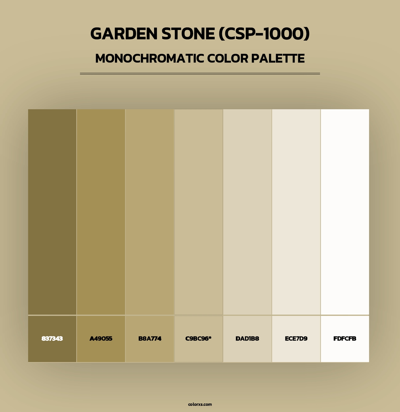 Garden Stone (CSP-1000) - Monochromatic Color Palette