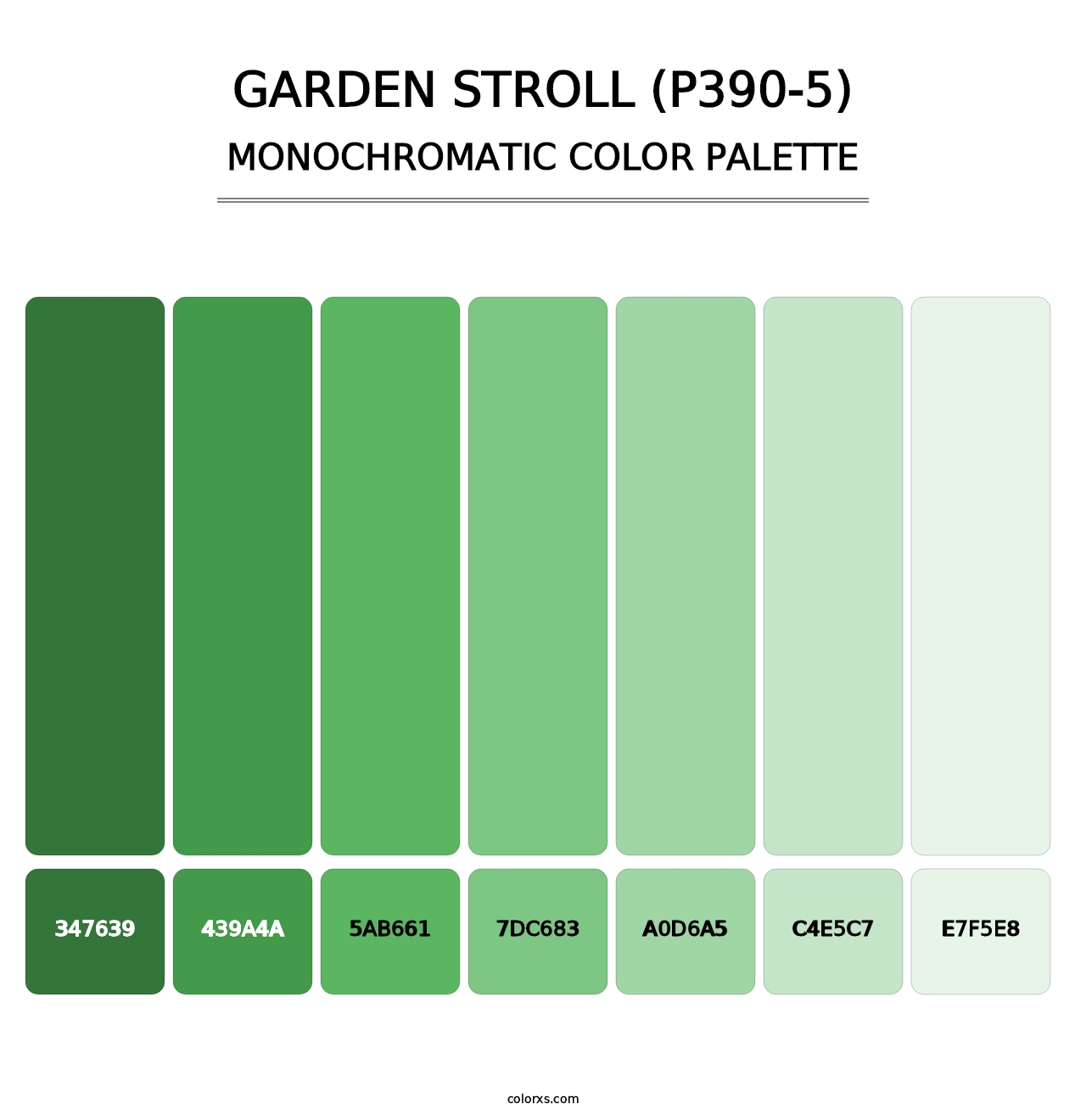 Garden Stroll (P390-5) - Monochromatic Color Palette