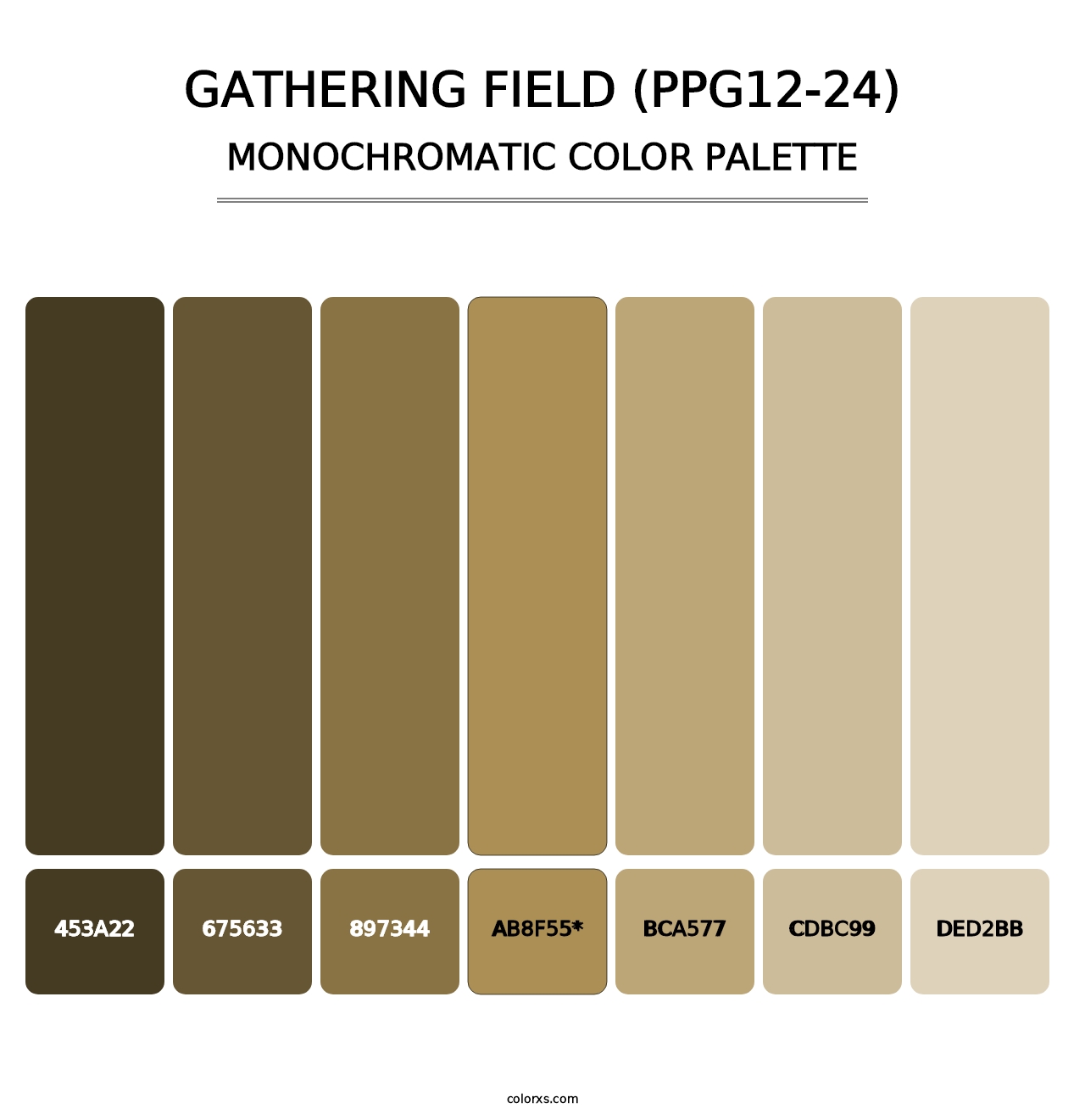 Gathering Field (PPG12-24) - Monochromatic Color Palette