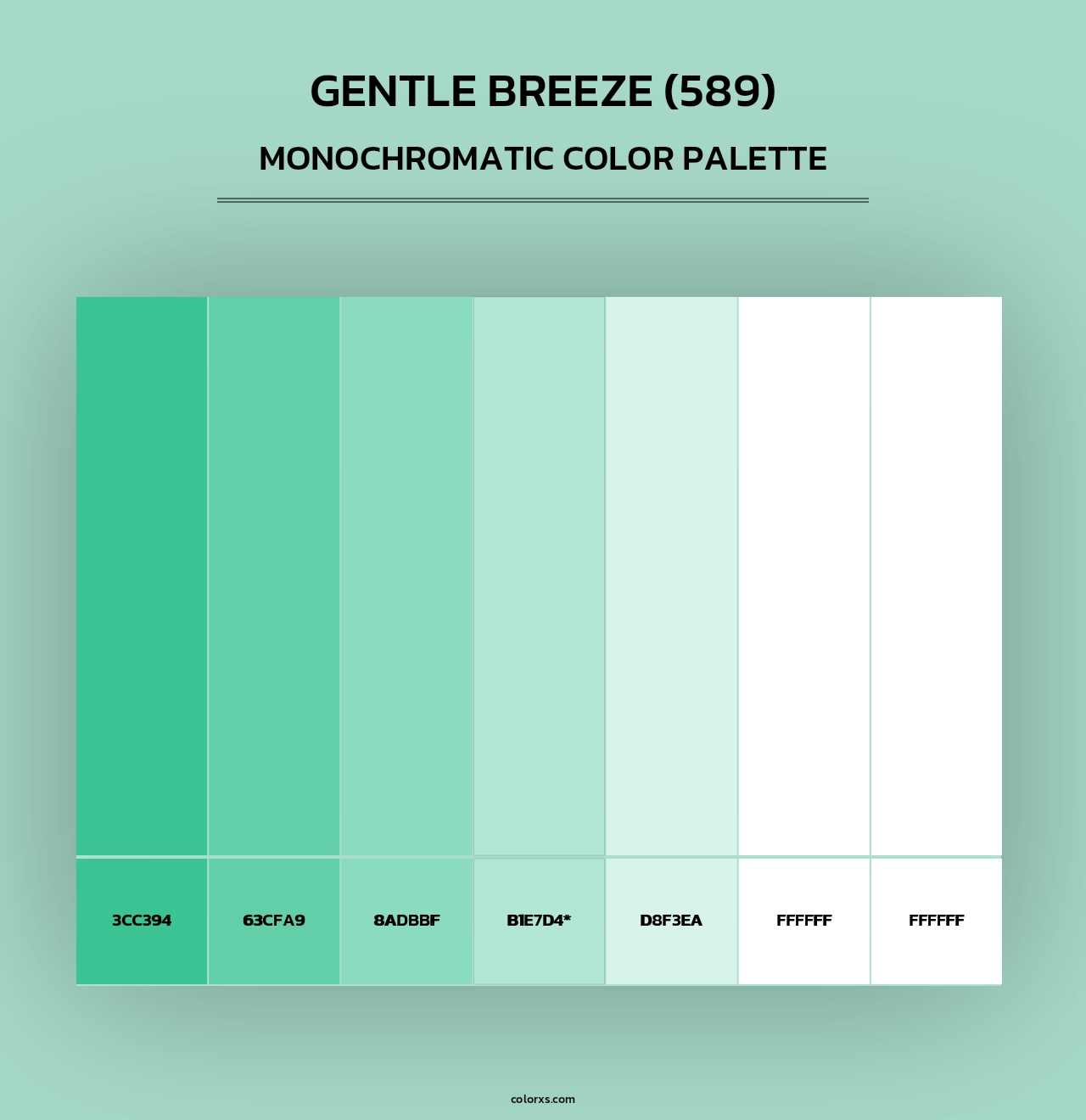 Gentle Breeze (589) - Monochromatic Color Palette