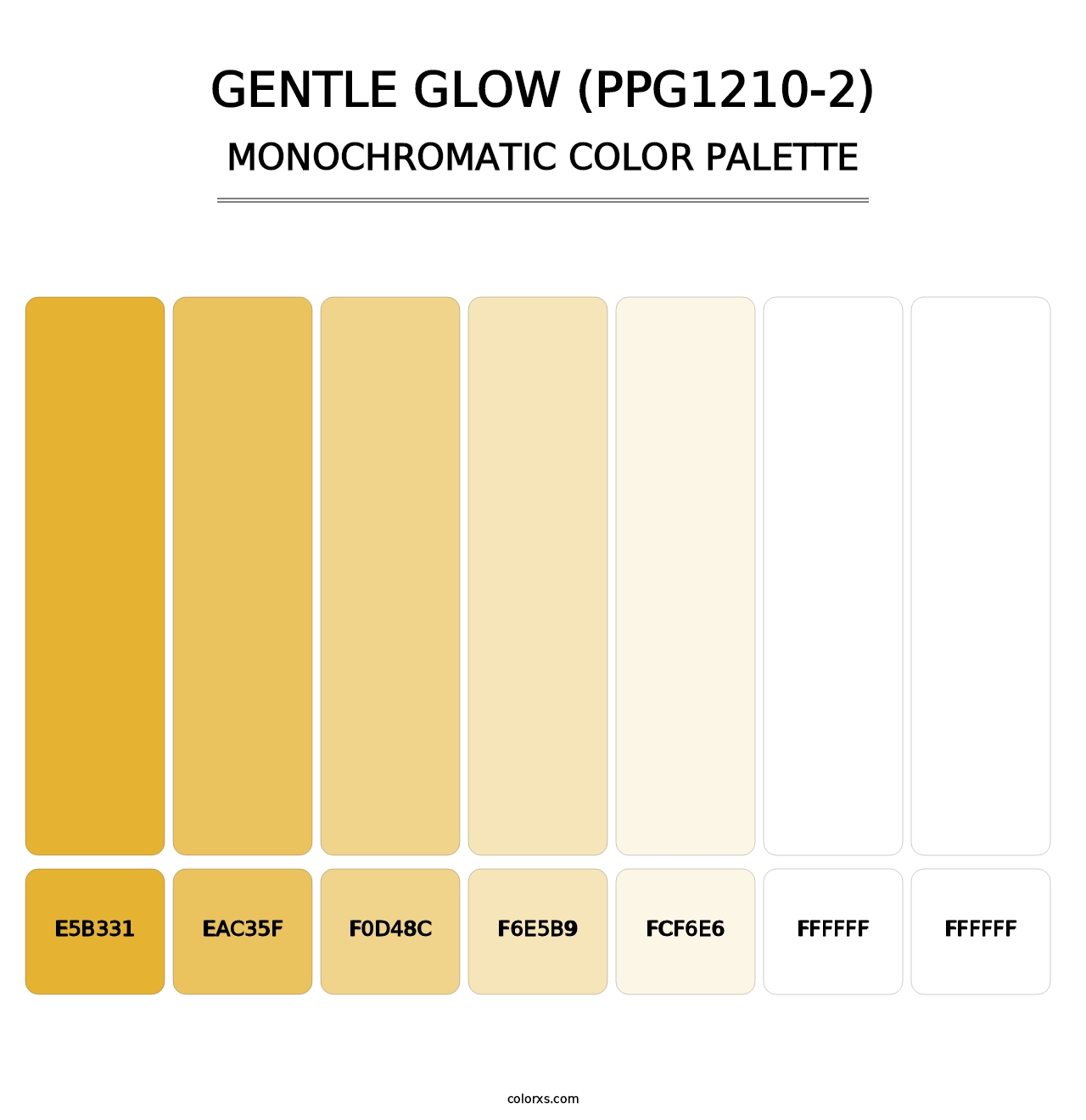 Gentle Glow (PPG1210-2) - Monochromatic Color Palette
