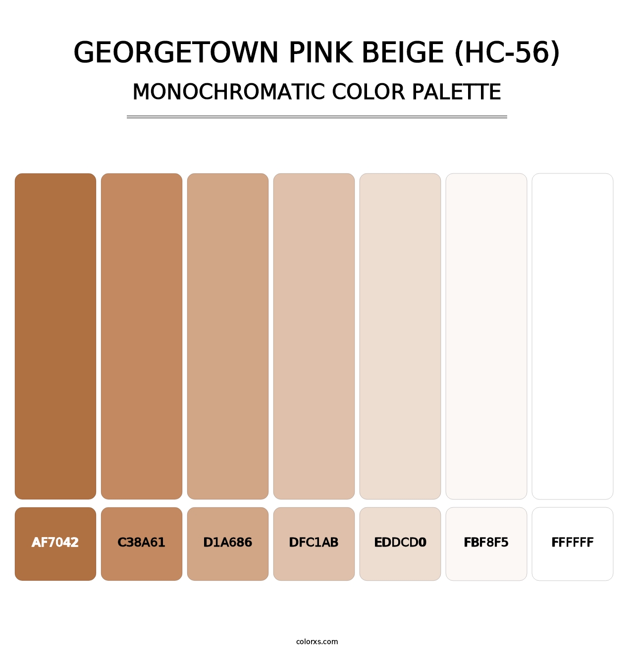 Georgetown Pink Beige (HC-56) - Monochromatic Color Palette