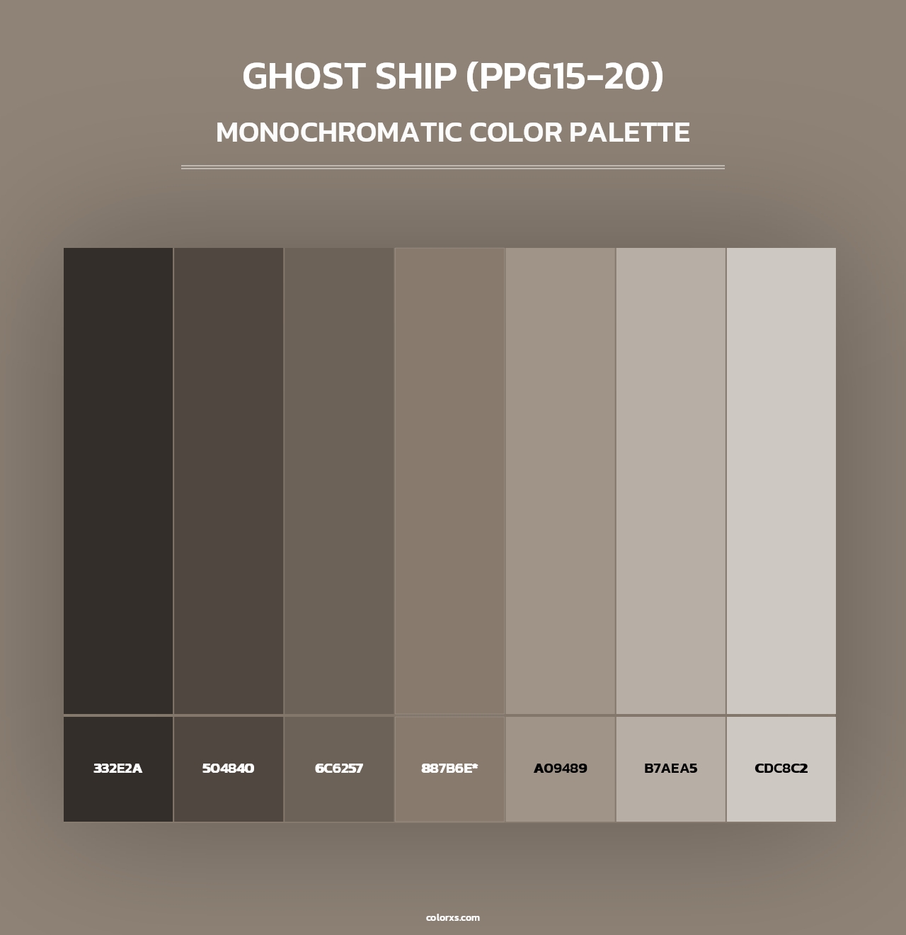 Ghost Ship (PPG15-20) - Monochromatic Color Palette