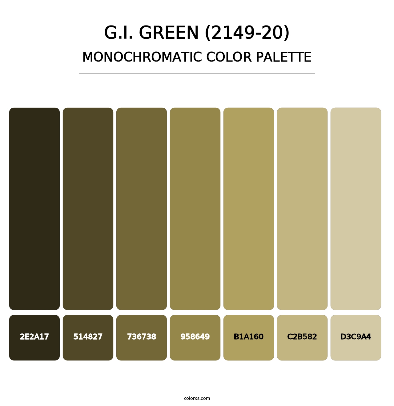 G.I. Green (2149-20) - Monochromatic Color Palette