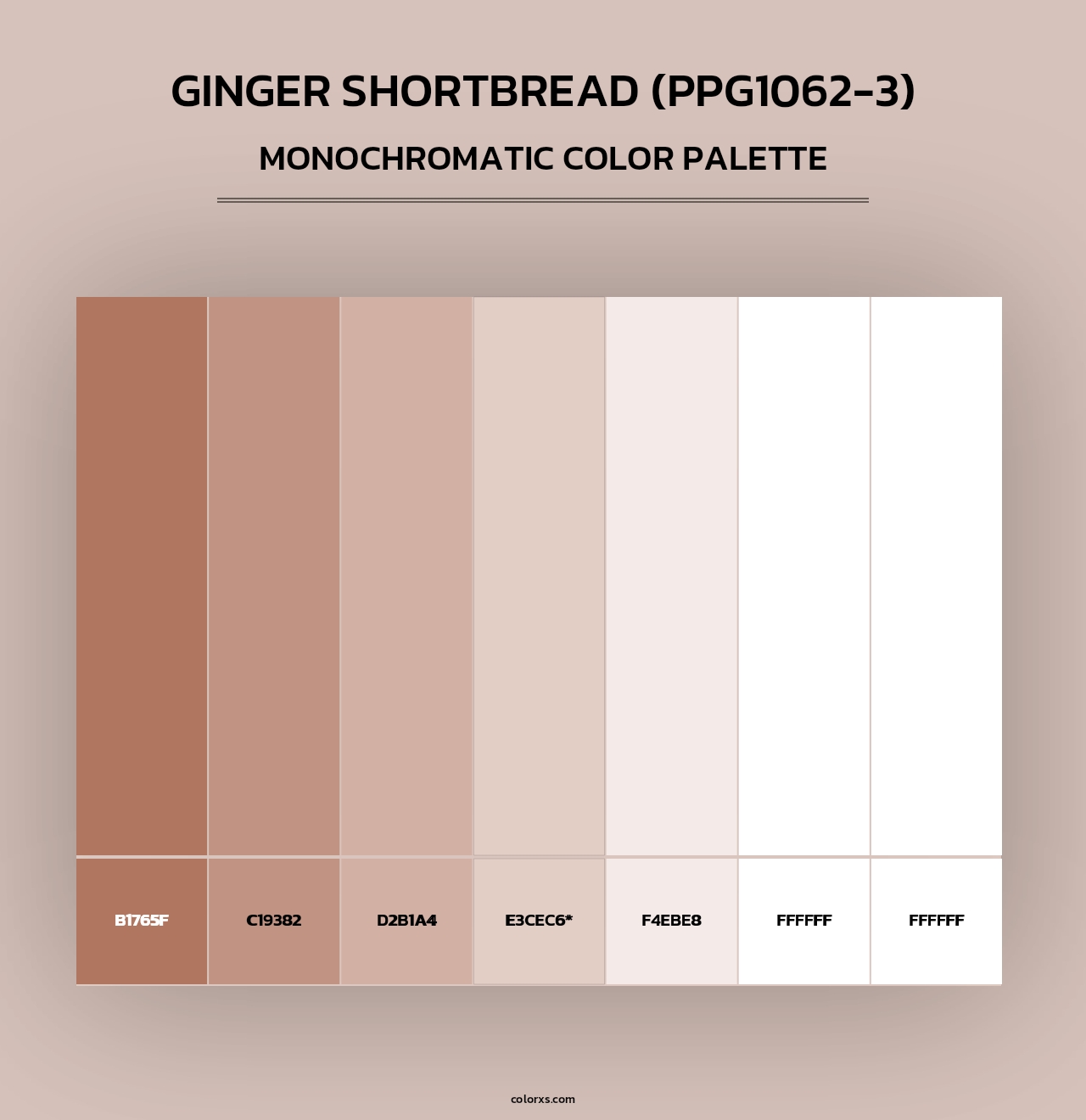 Ginger Shortbread (PPG1062-3) - Monochromatic Color Palette