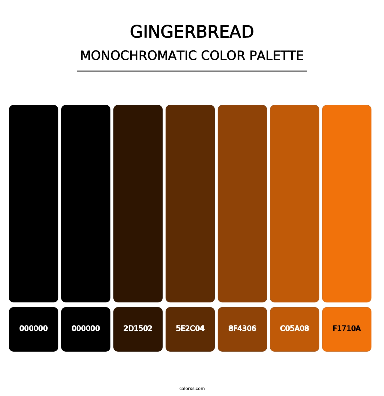 Gingerbread - Monochromatic Color Palette