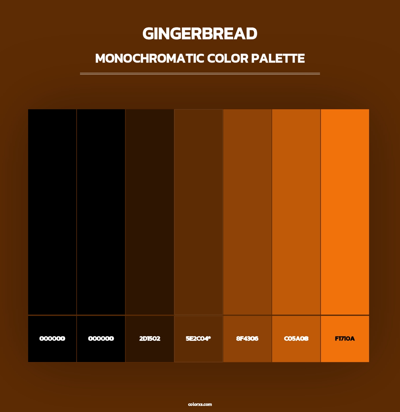 Gingerbread - Monochromatic Color Palette