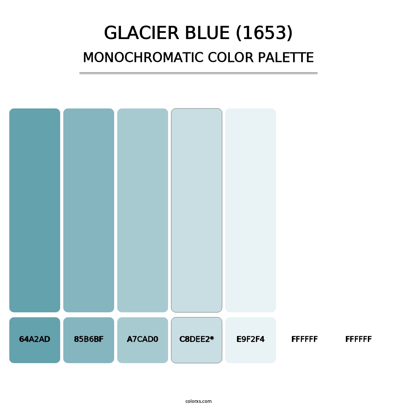 Glacier Blue (1653) - Monochromatic Color Palette