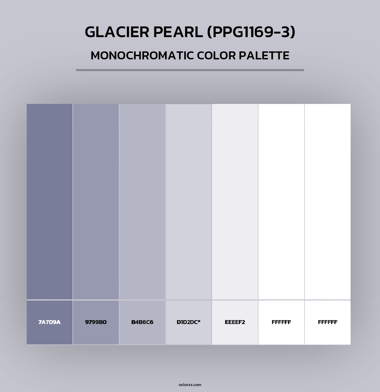 Glacier Pearl (PPG1169-3) - Monochromatic Color Palette