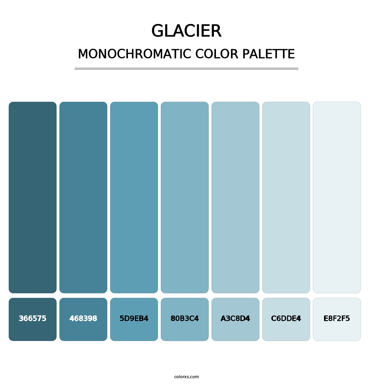 Glacier - Monochromatic Color Palette