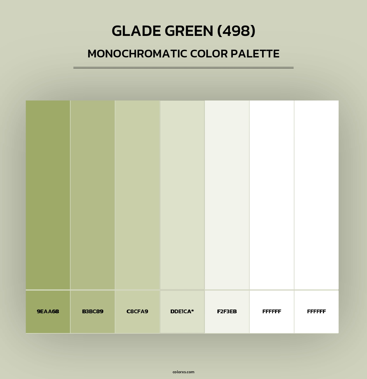Glade Green (498) - Monochromatic Color Palette