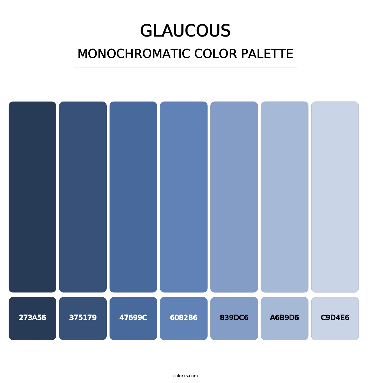 Glaucous - Monochromatic Color Palette