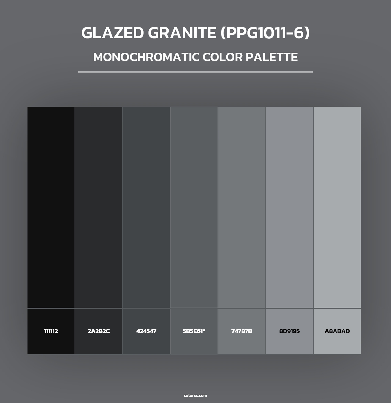 Glazed Granite (PPG1011-6) - Monochromatic Color Palette