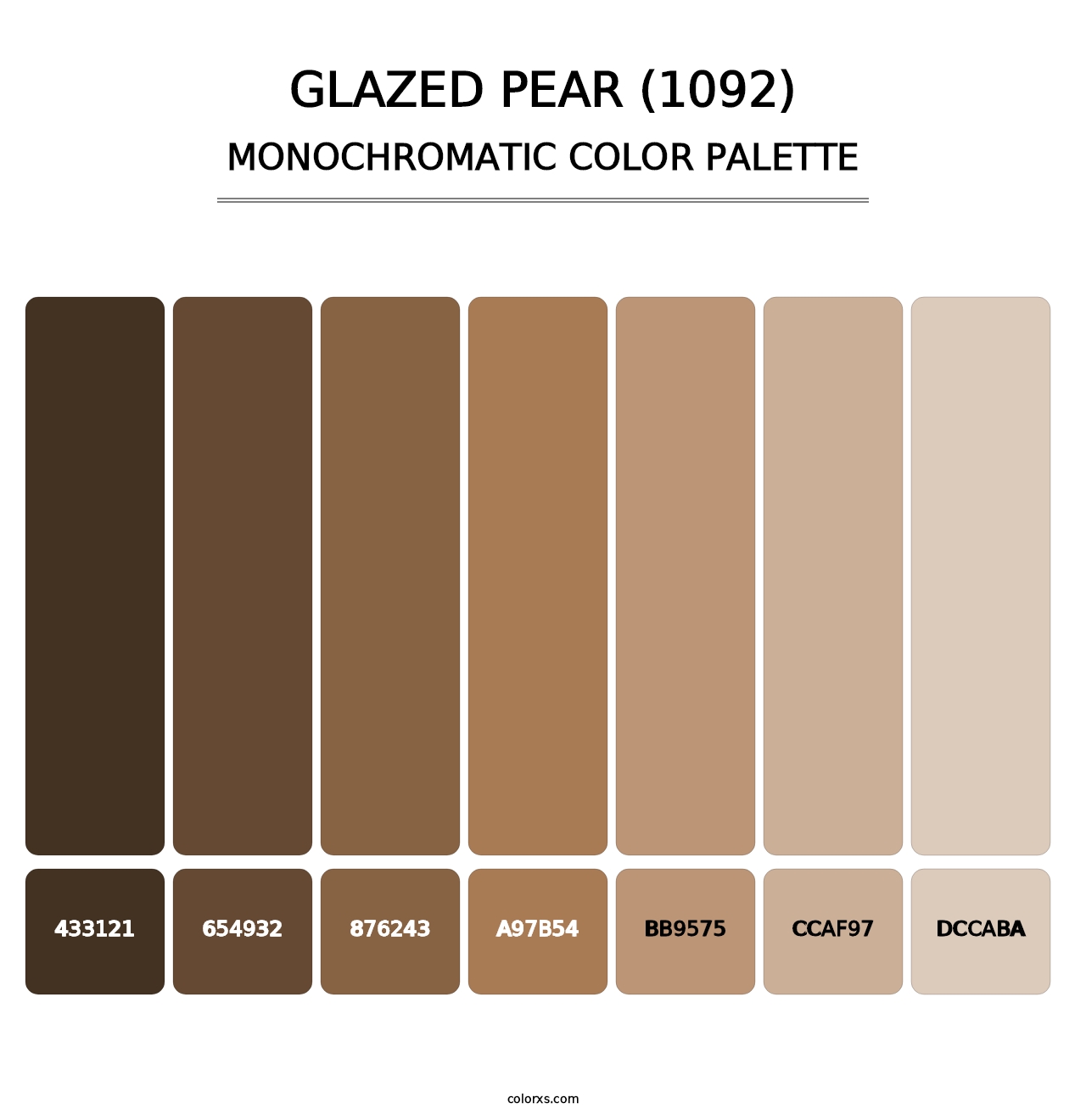 Glazed Pear (1092) - Monochromatic Color Palette