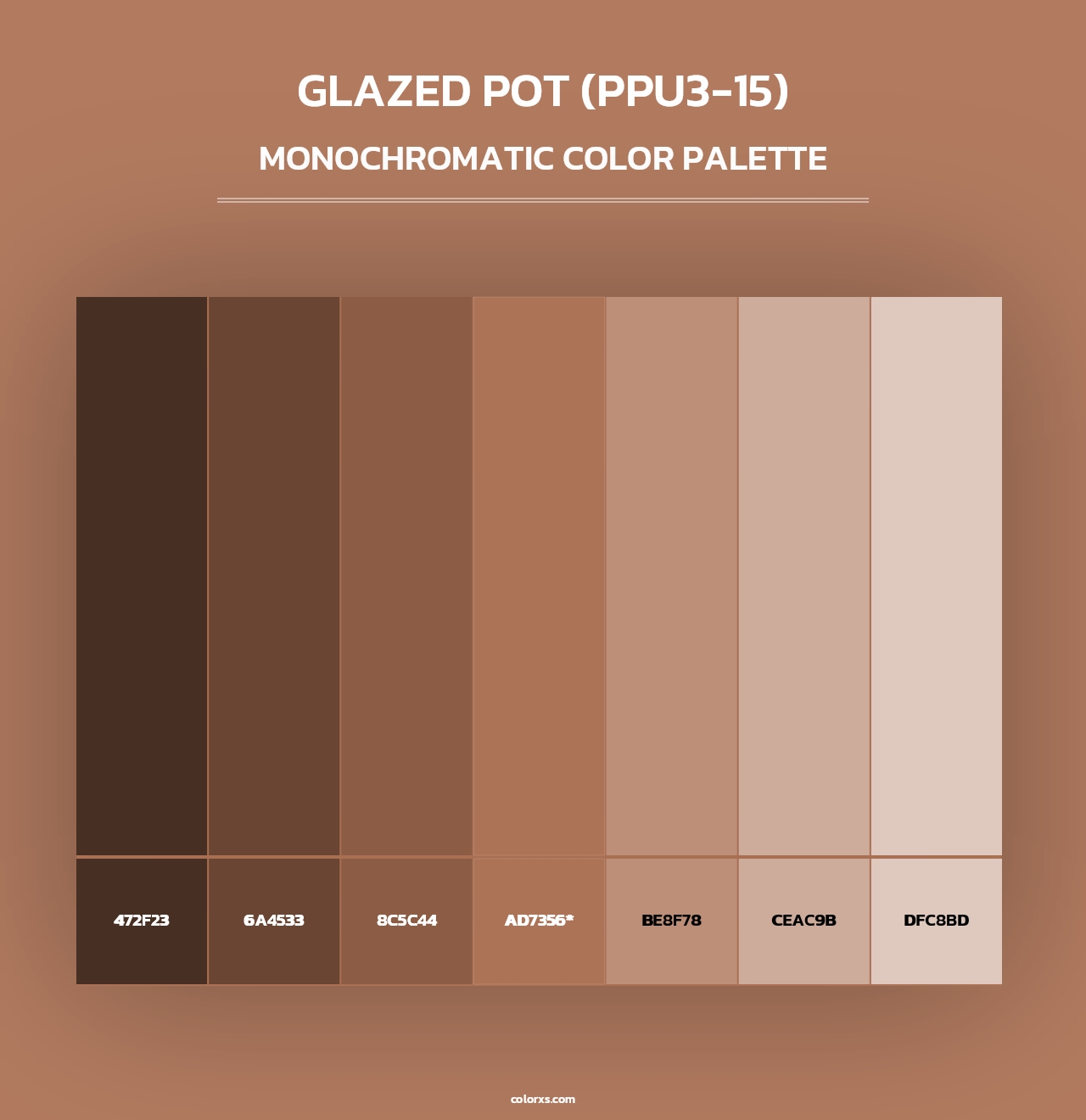 Glazed Pot (PPU3-15) - Monochromatic Color Palette