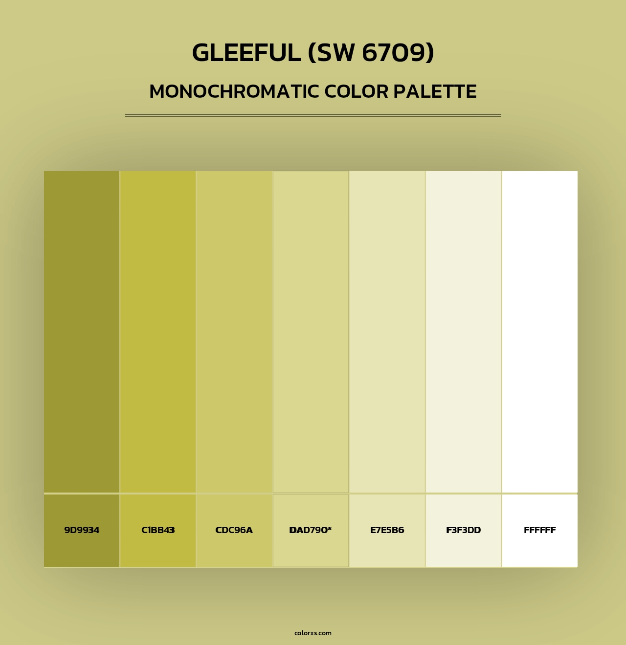 Gleeful (SW 6709) - Monochromatic Color Palette