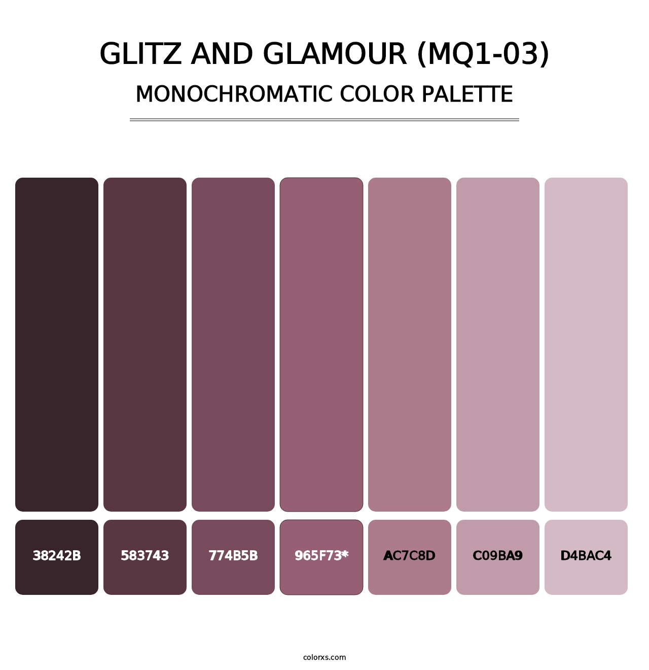 Glitz And Glamour (MQ1-03) - Monochromatic Color Palette