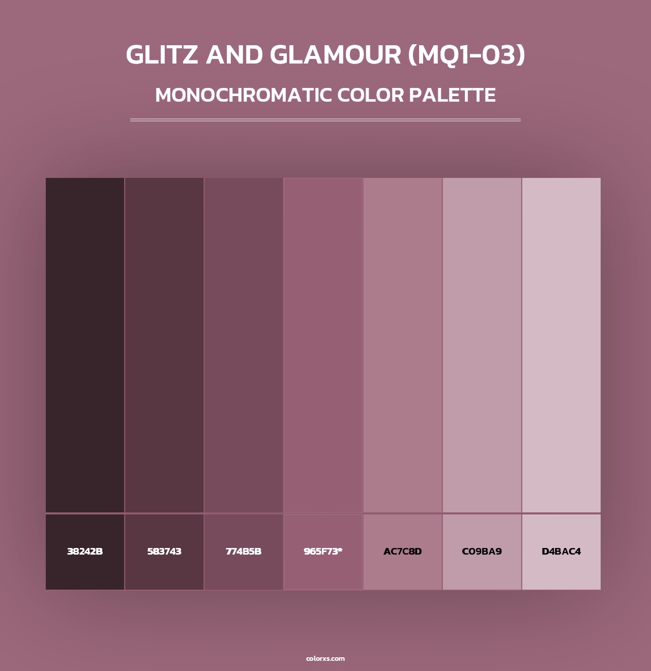 Glitz And Glamour (MQ1-03) - Monochromatic Color Palette