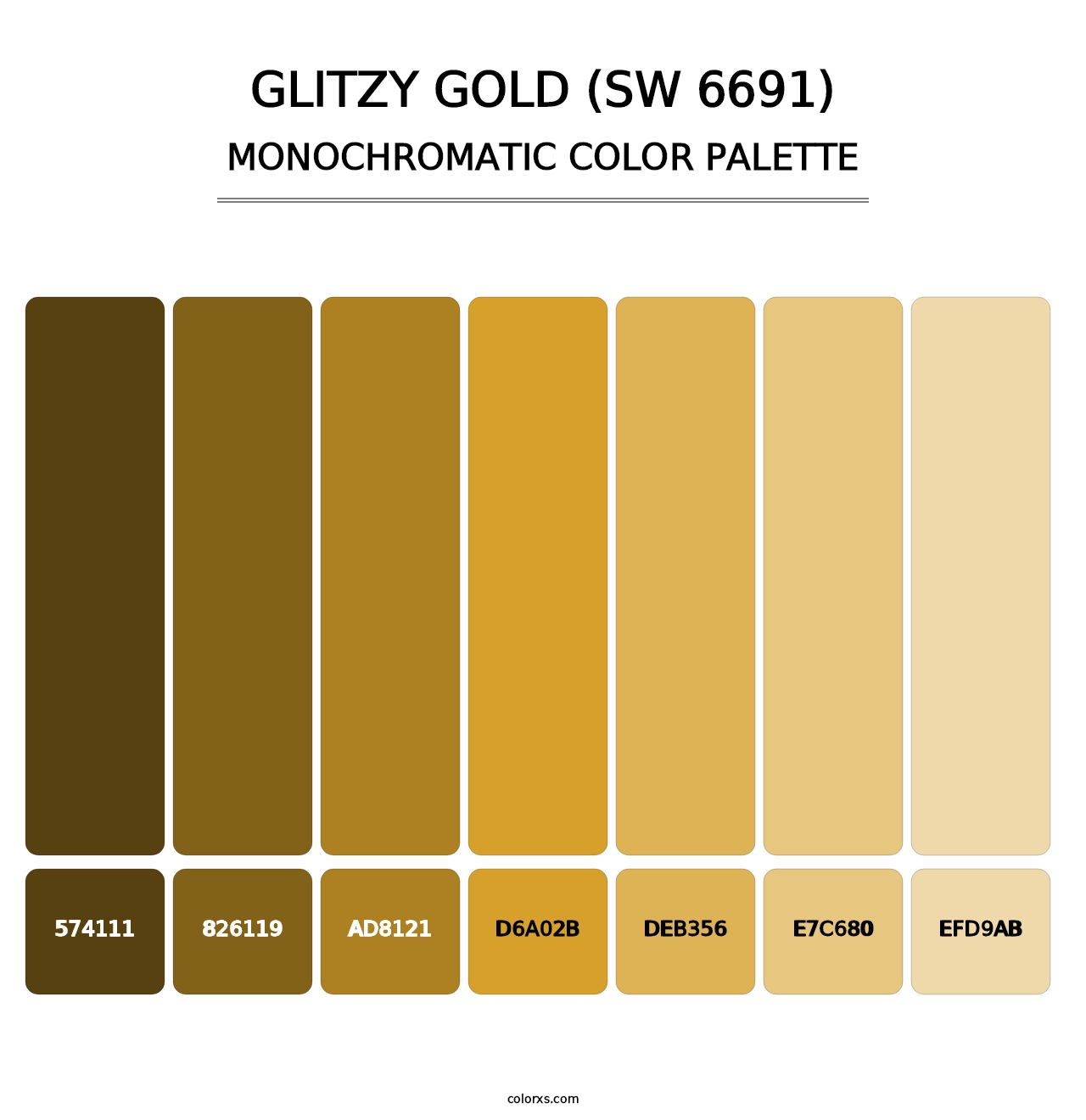 Glitzy Gold (SW 6691) - Monochromatic Color Palette
