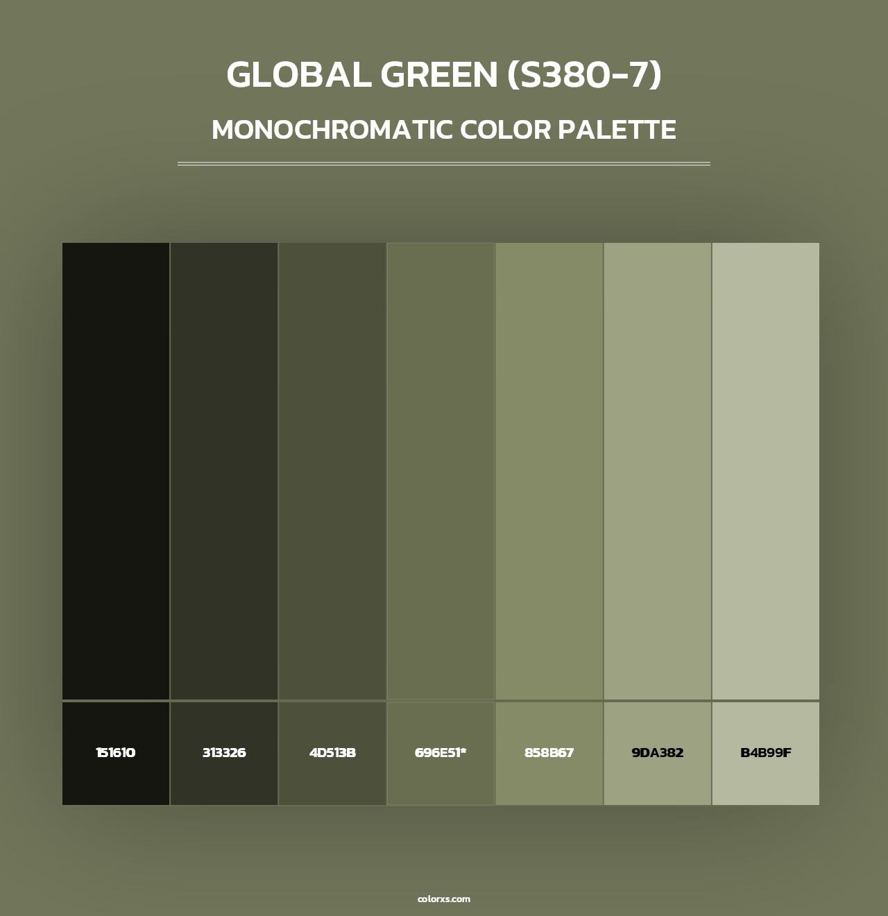 Global Green (S380-7) - Monochromatic Color Palette