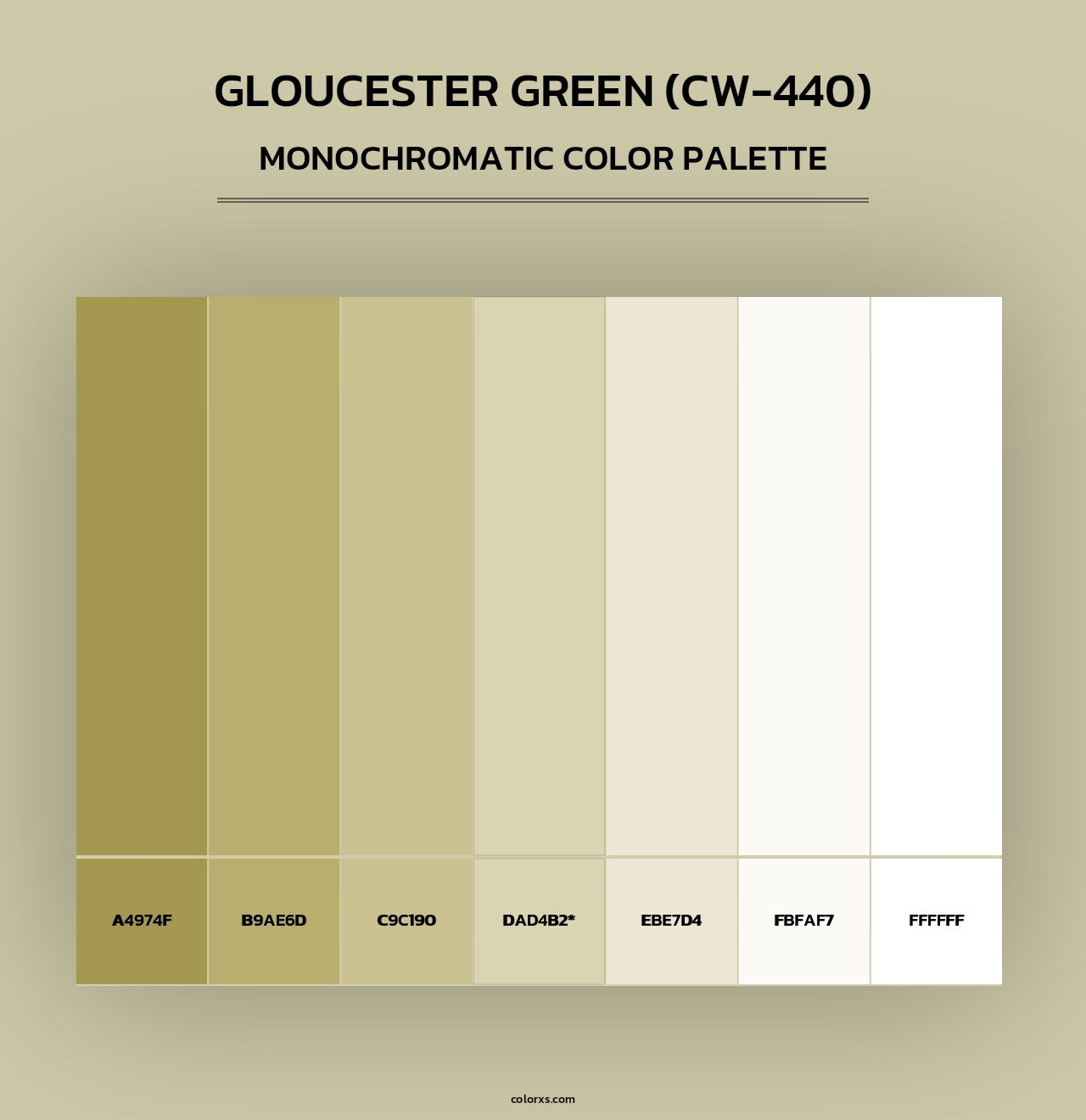 Gloucester Green (CW-440) - Monochromatic Color Palette