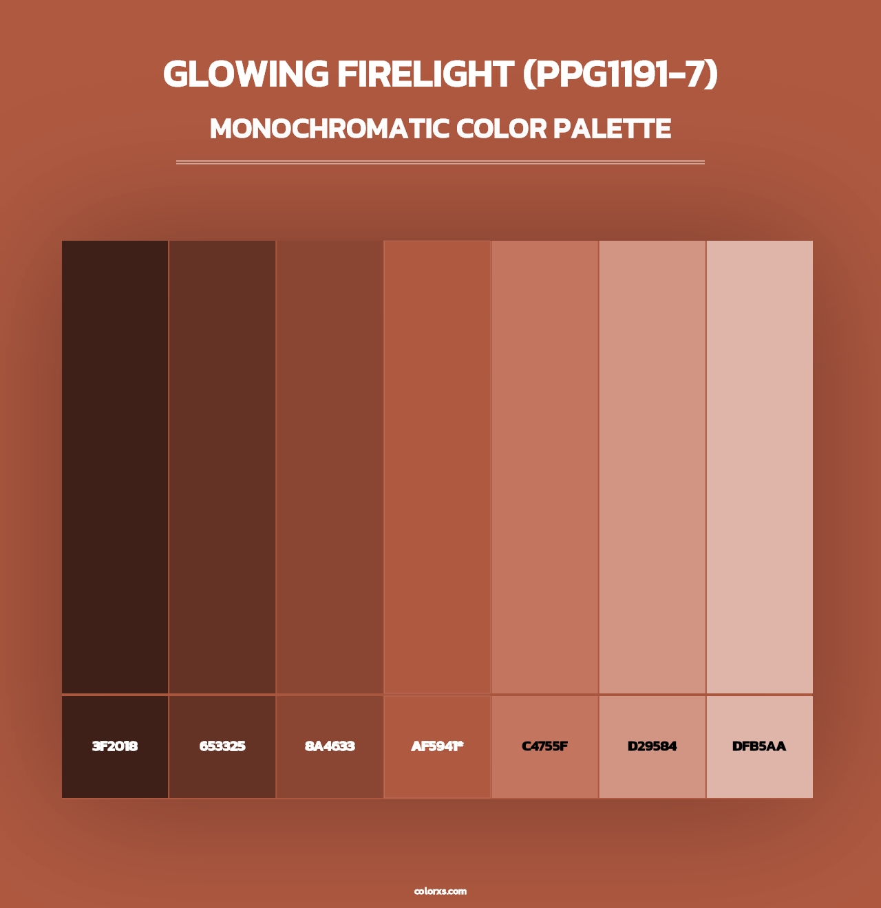 Glowing Firelight (PPG1191-7) - Monochromatic Color Palette