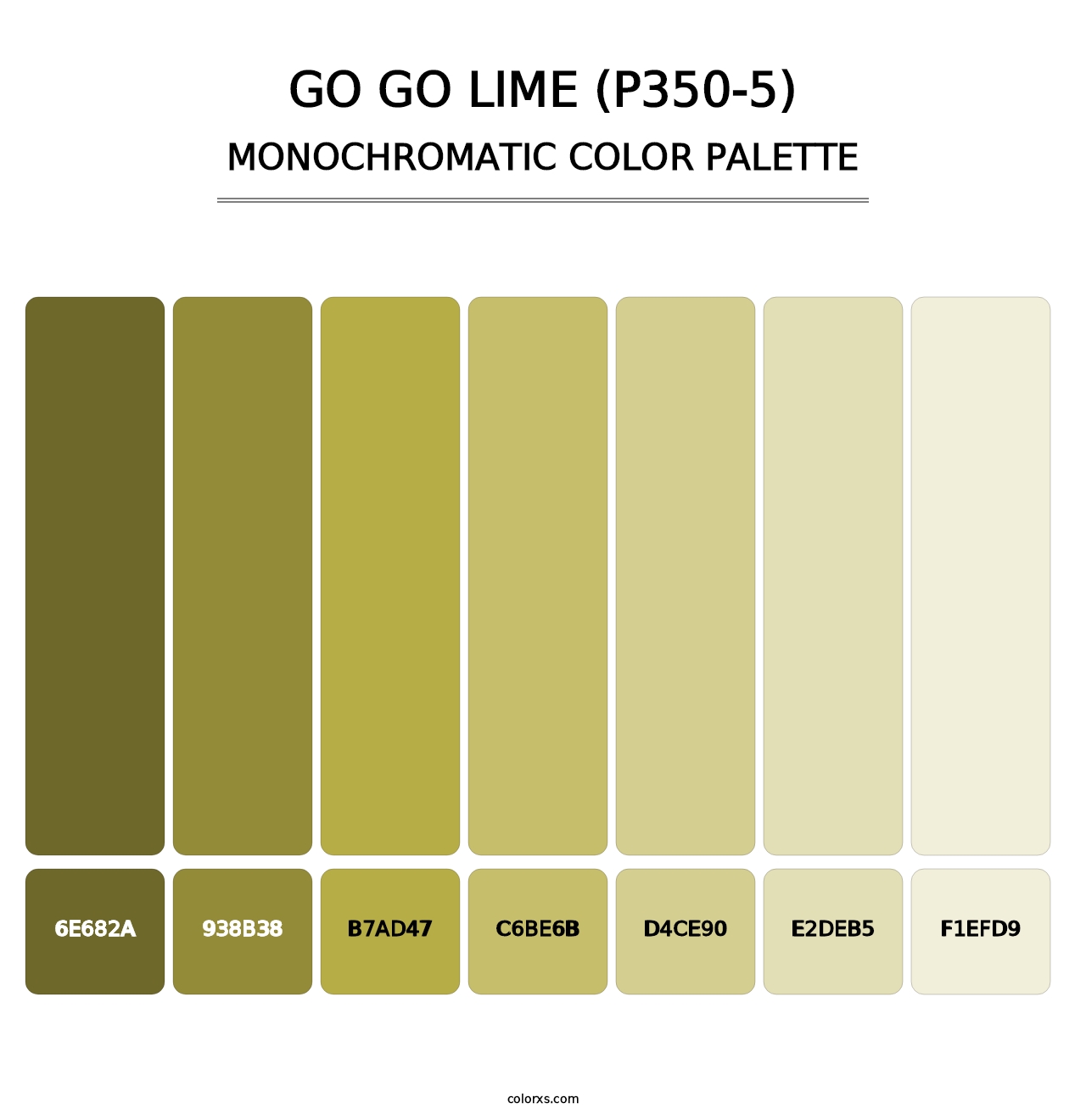 Go Go Lime (P350-5) - Monochromatic Color Palette