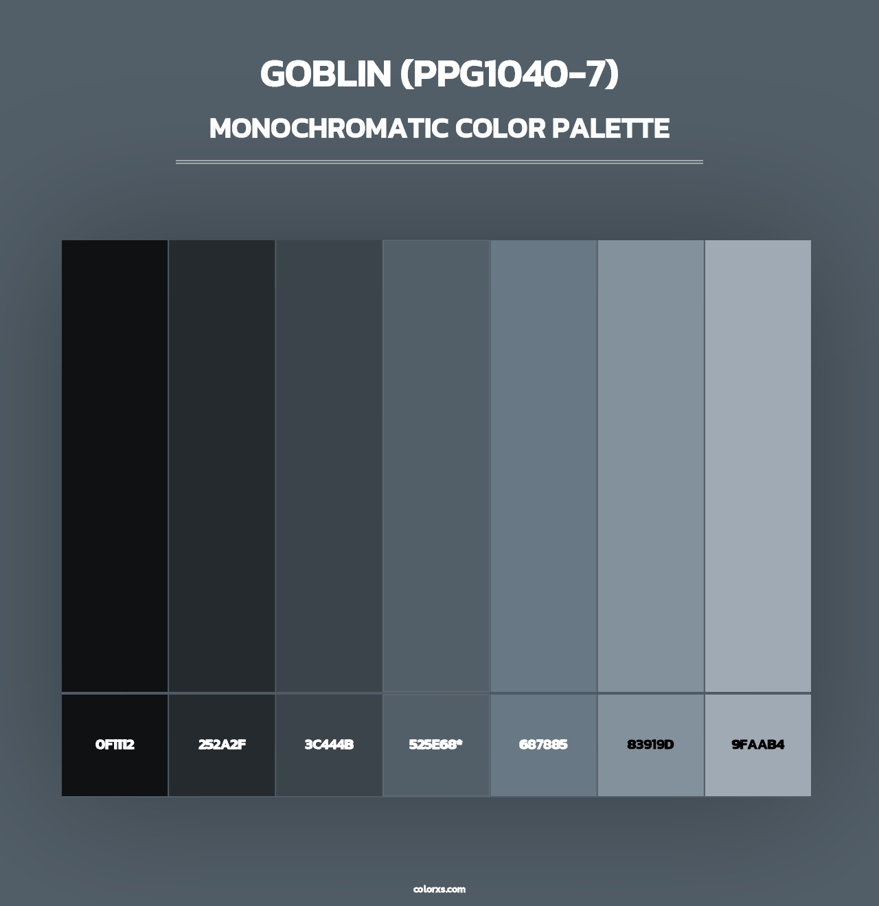 Goblin (PPG1040-7) - Monochromatic Color Palette