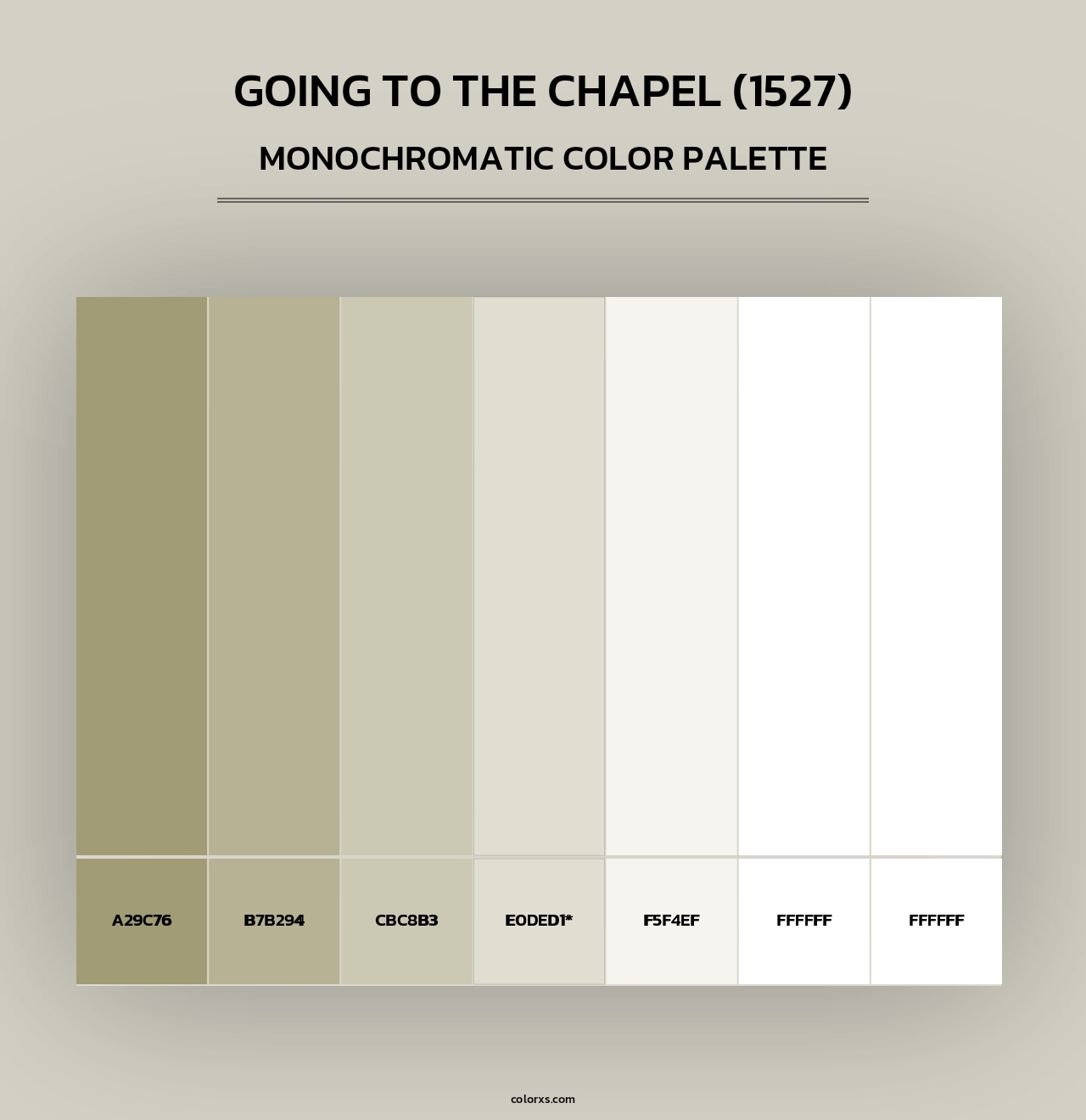 Going to the Chapel (1527) - Monochromatic Color Palette